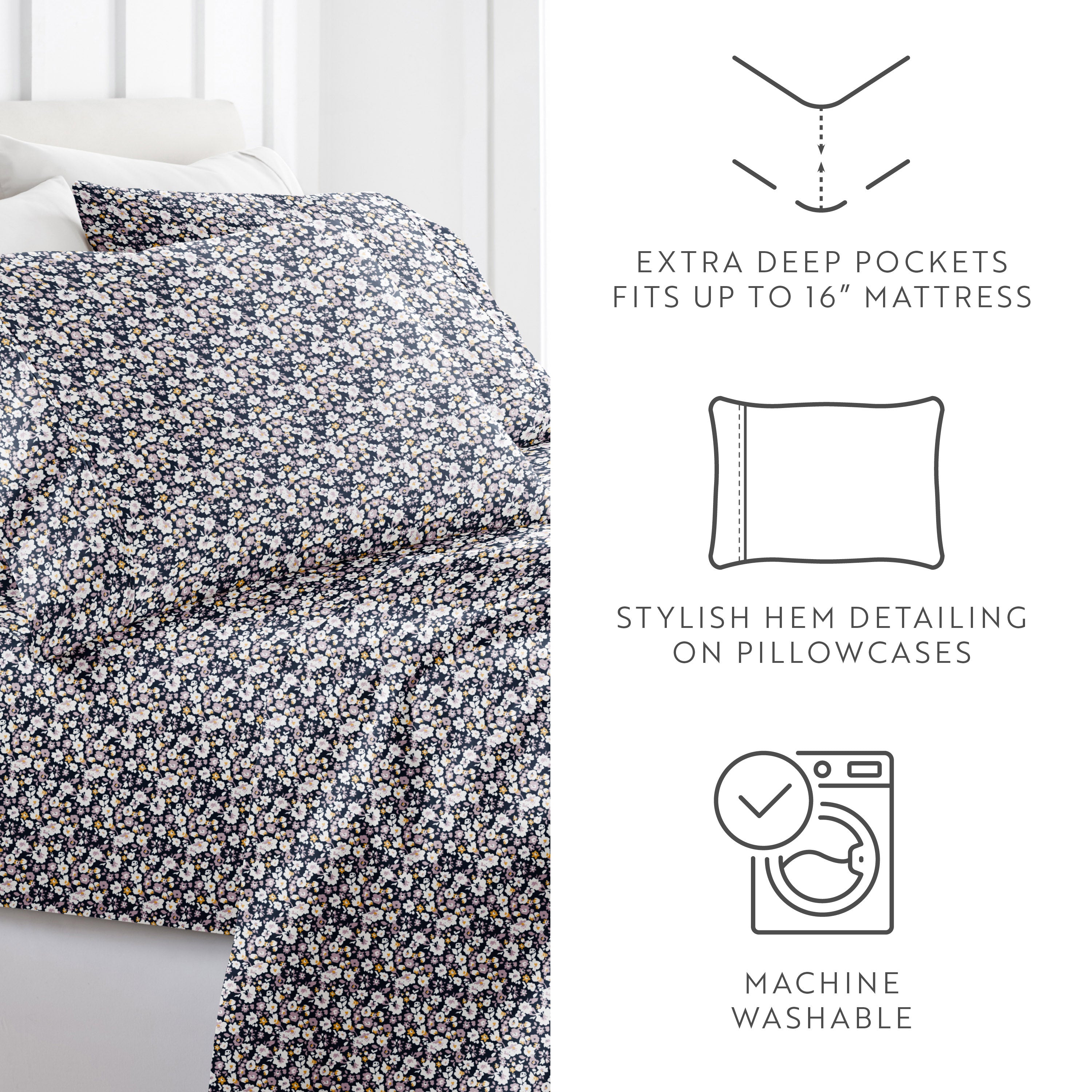 Floral Dream 4-Piece Patterned Sheet Set