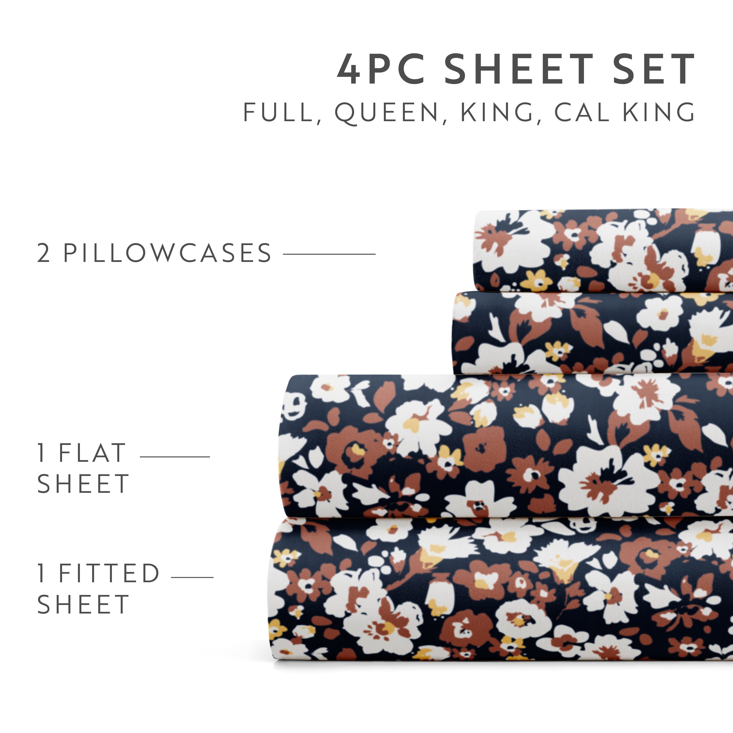 Floral Dream 4-Piece Patterned Sheet Set