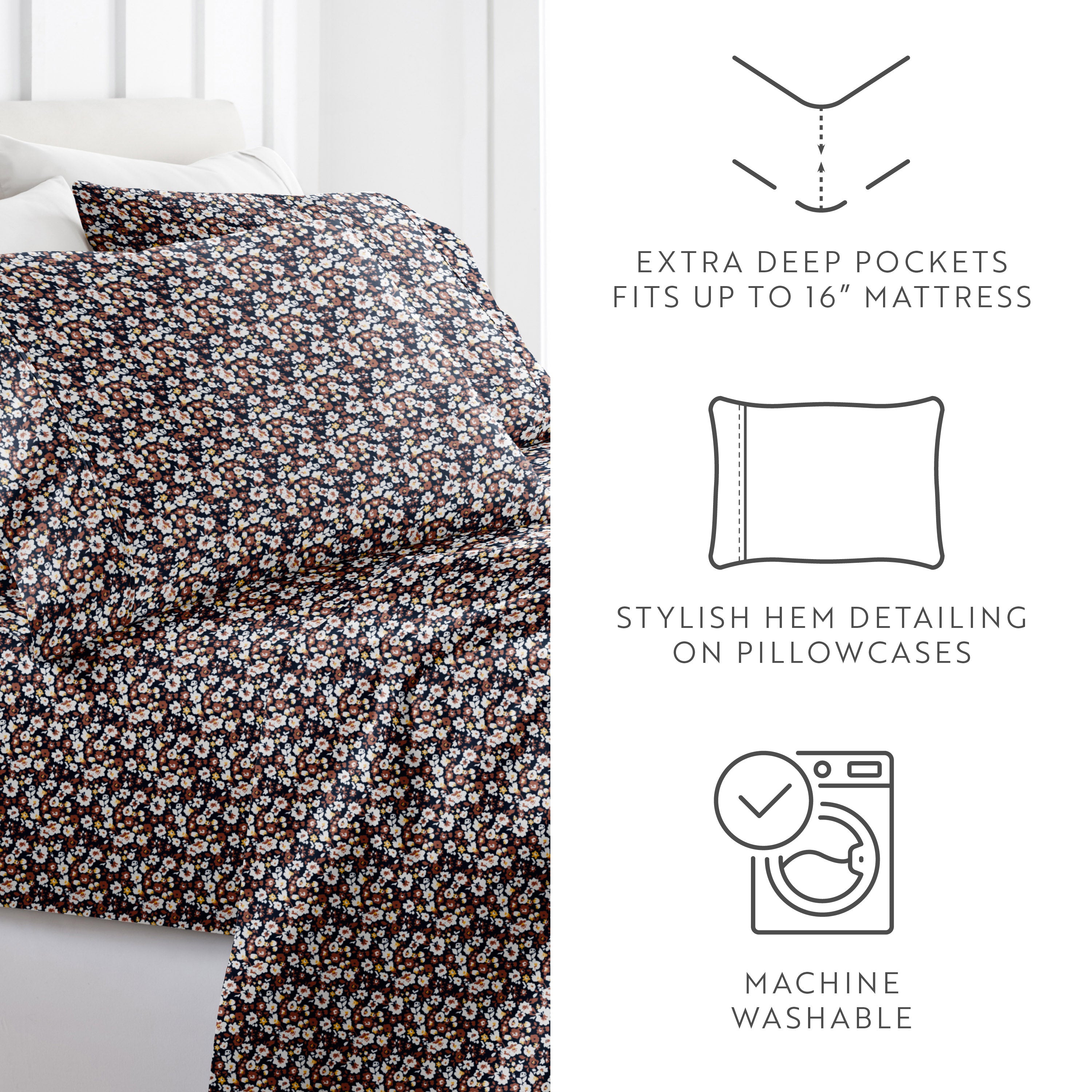 Floral Dream 4-Piece Patterned Sheet Set