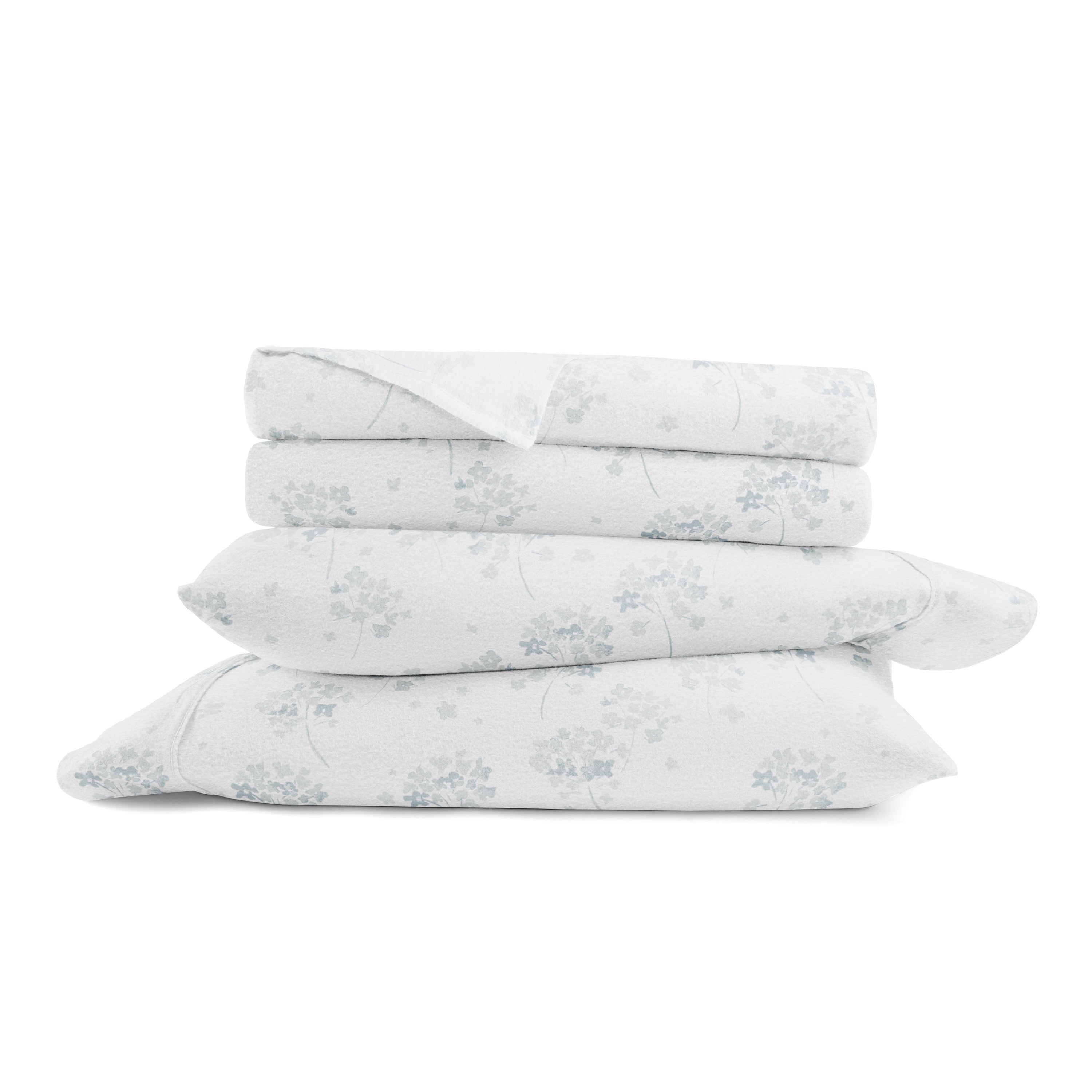 Flower Bunch 4-Piece 100% Cotton Flannel Sheet Set