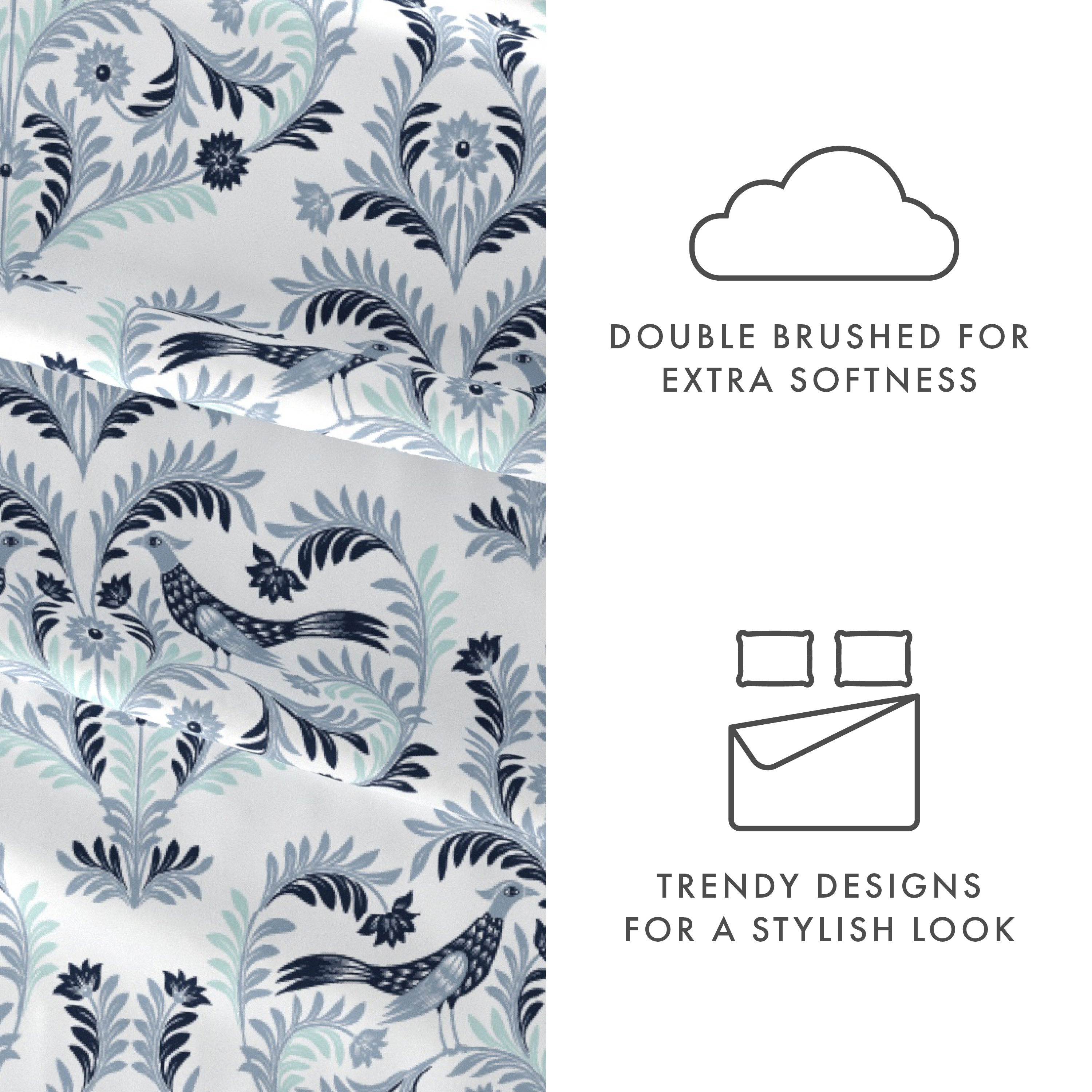 Garden Estate 4-Piece Patterned Sheet Set