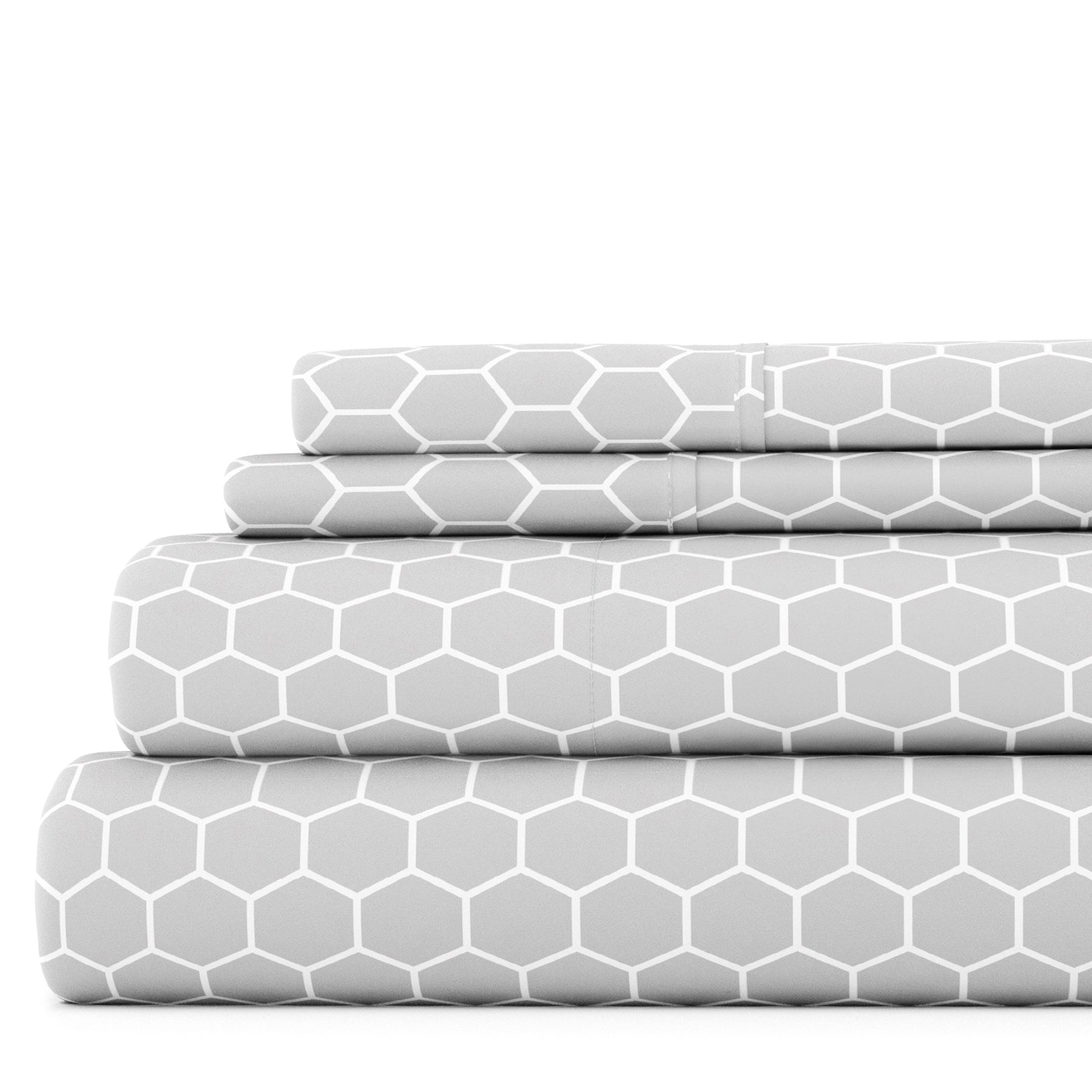 Honeycomb 4-Piece Patterned Sheet Set