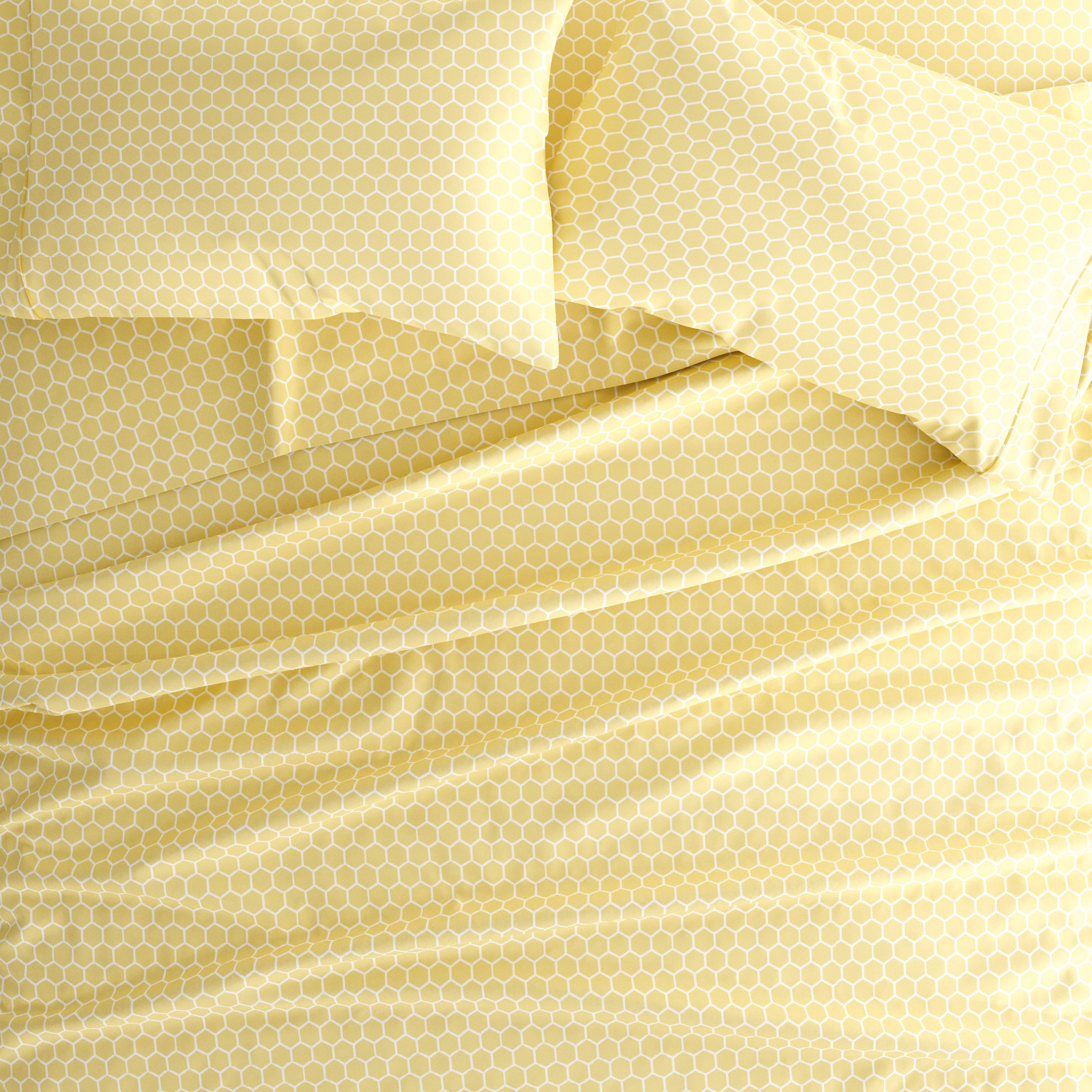 Honeycomb 4-Piece Patterned Sheet Set