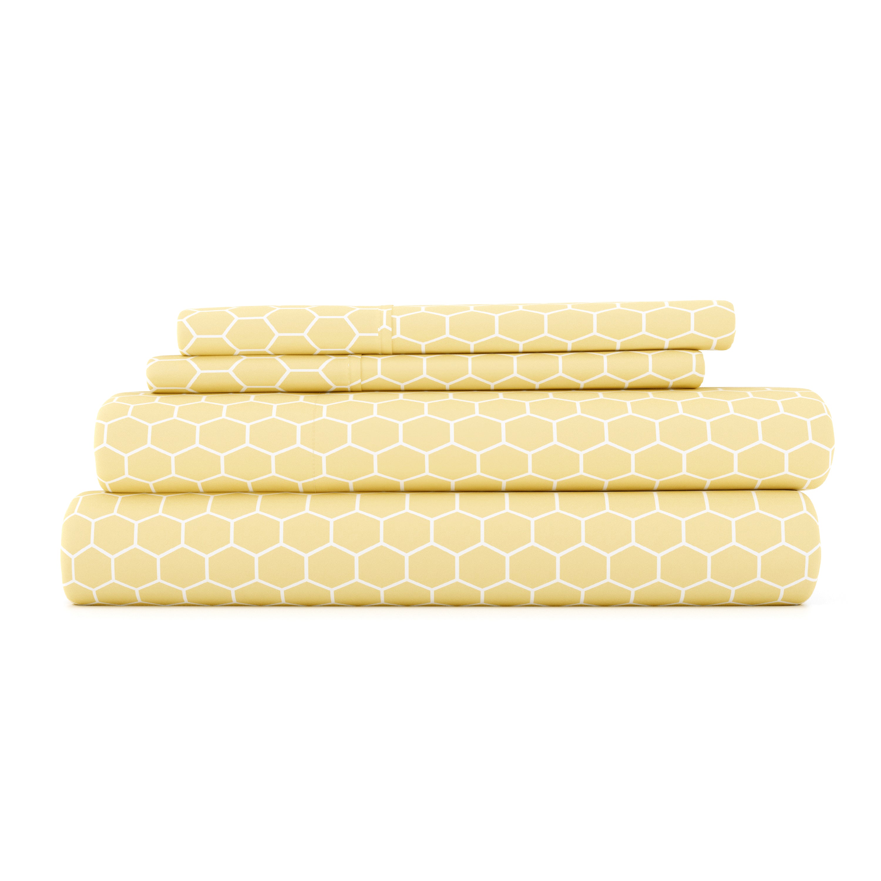 Honeycomb 4-Piece Patterned Sheet Set