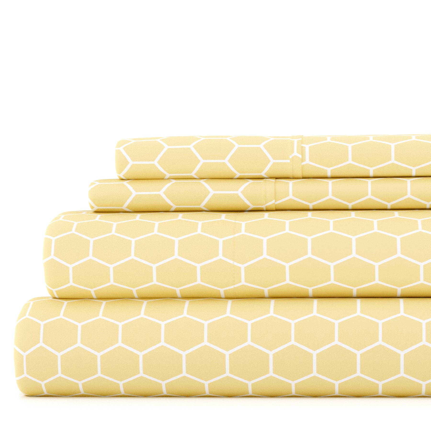 Honeycomb 4-Piece Patterned Sheet Set