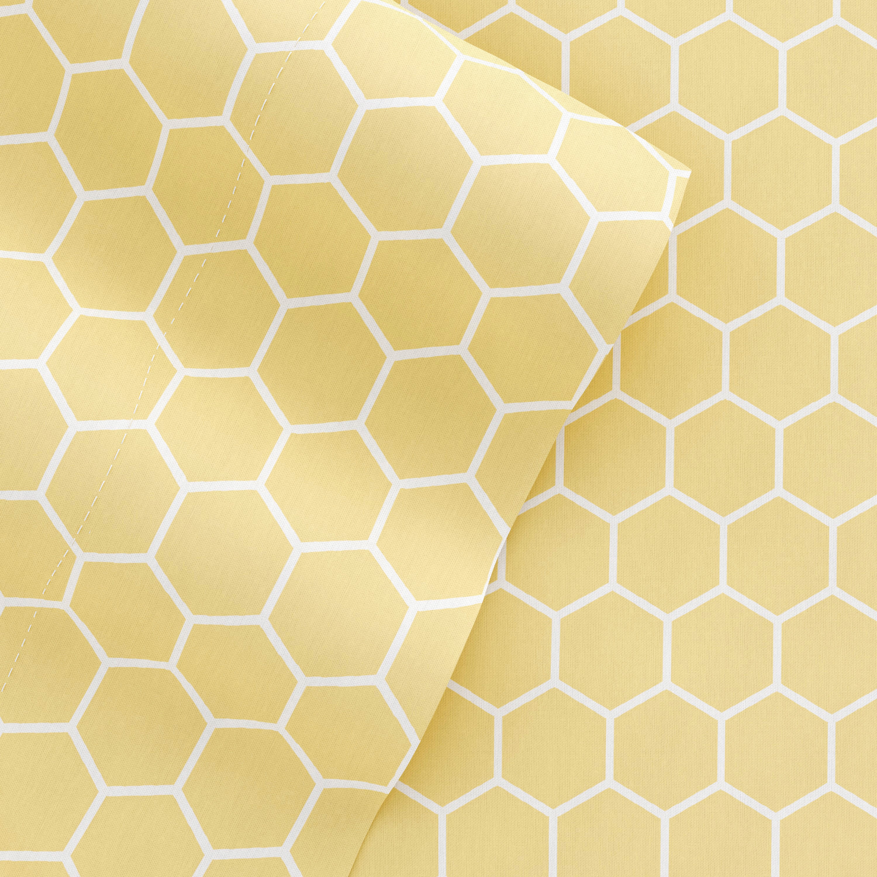 Honeycomb 4-Piece Patterned Sheet Set