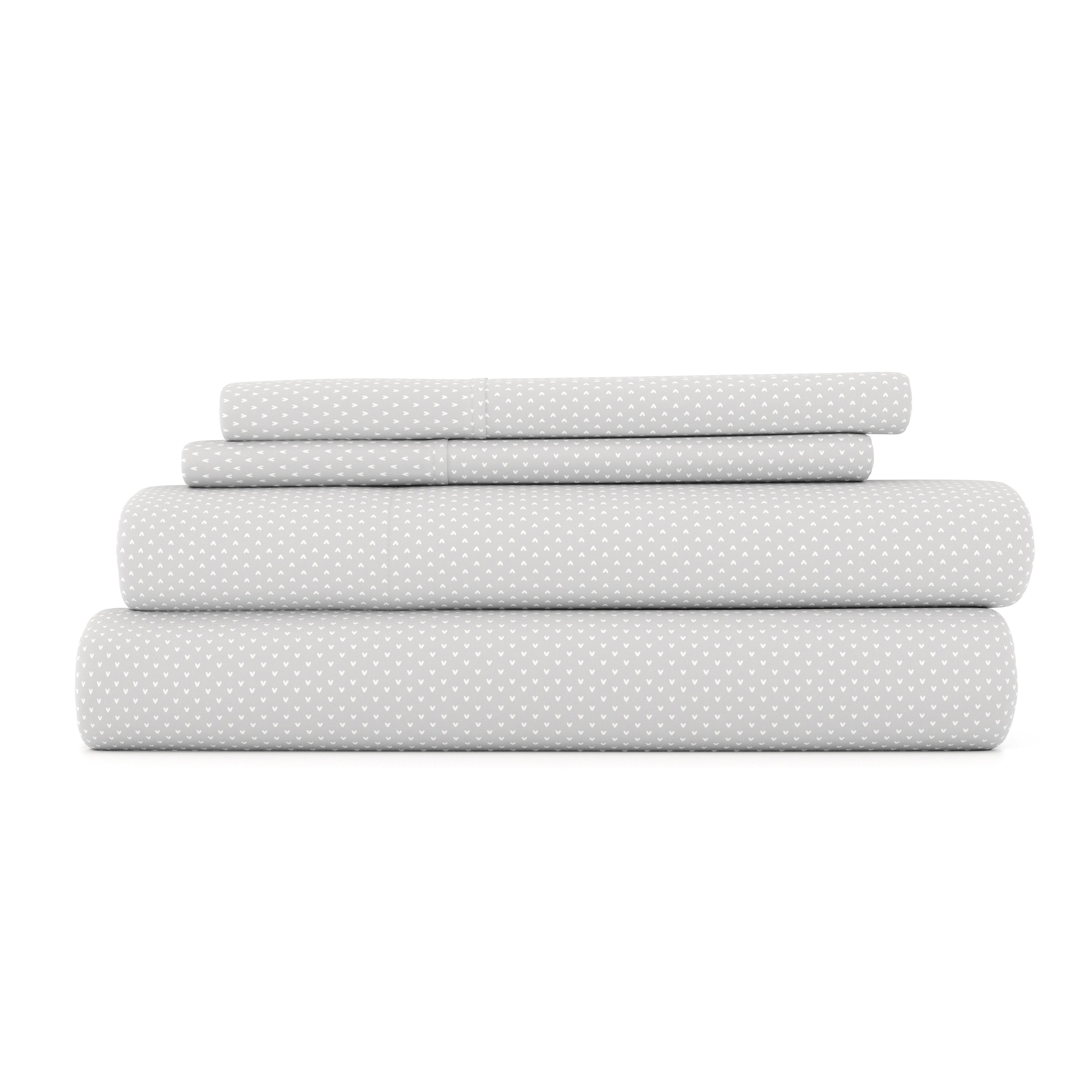 My Heart 4-Piece Patterned Sheet Set