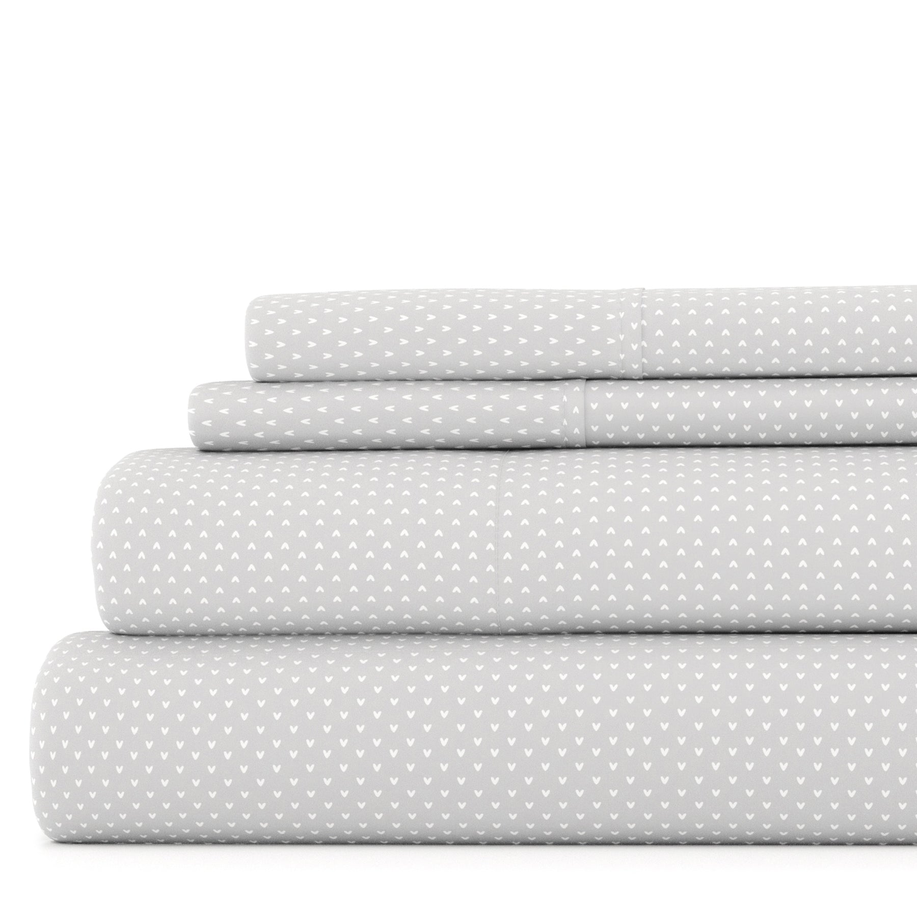 My Heart 4-Piece Patterned Sheet Set