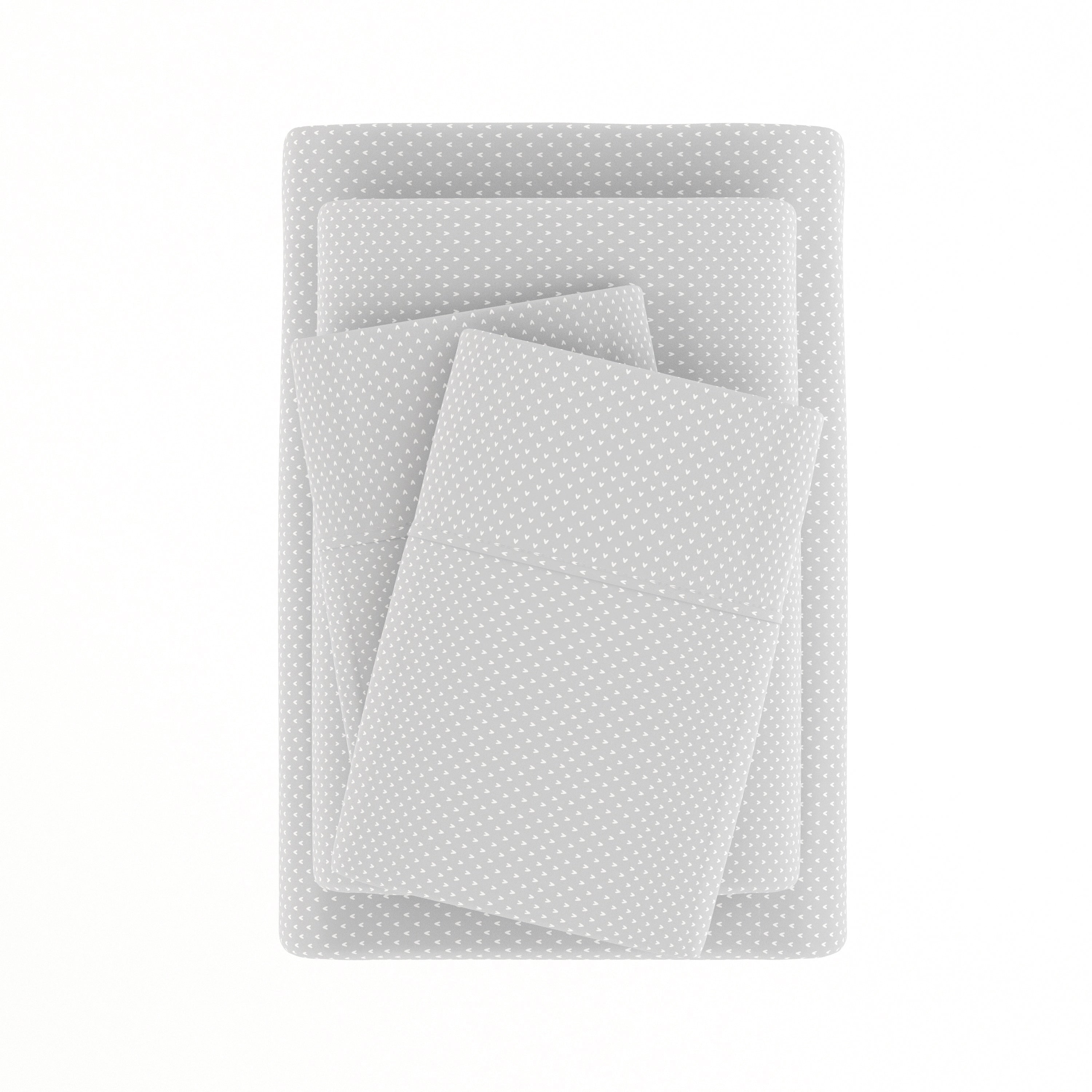 My Heart 4-Piece Patterned Sheet Set