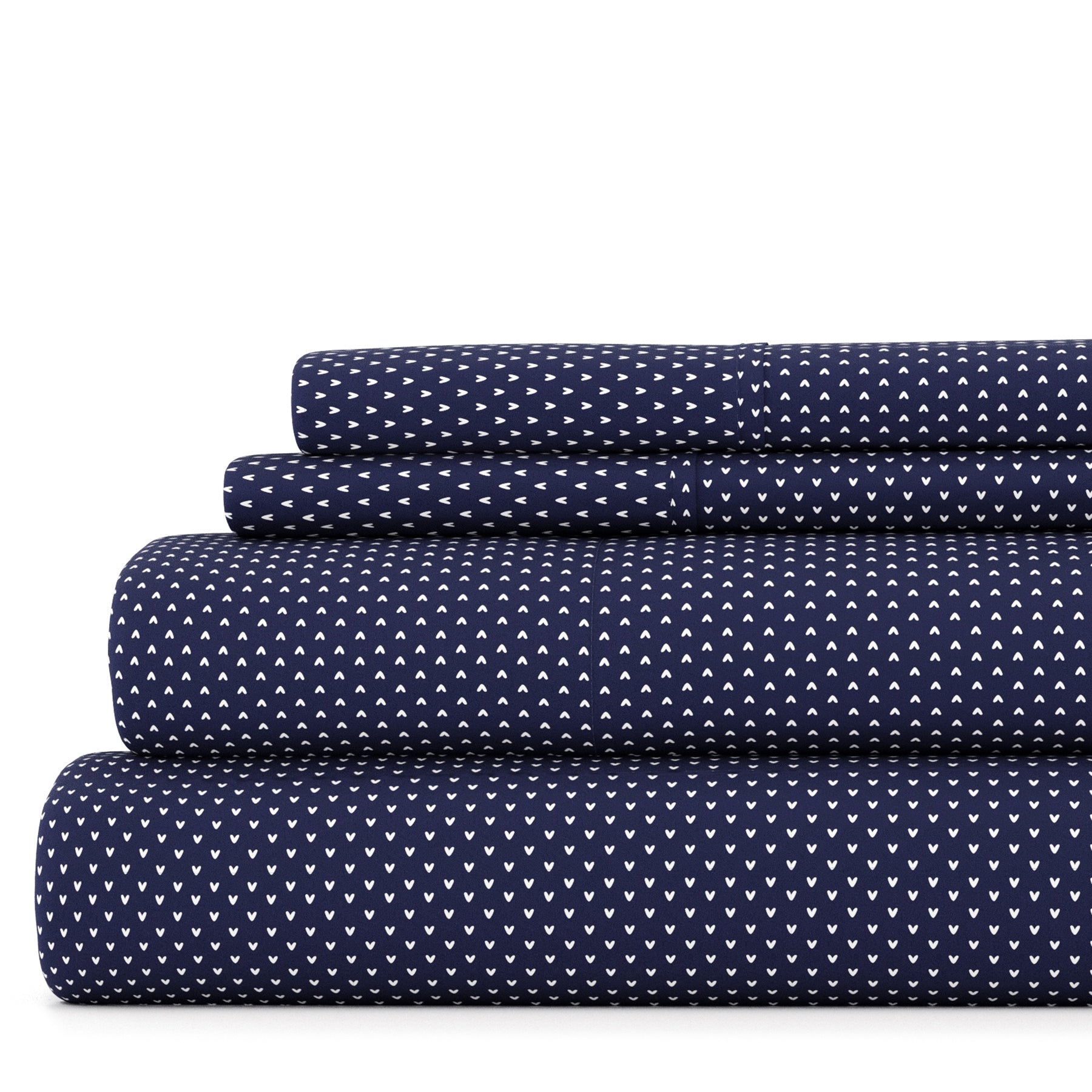 My Heart 4-Piece Patterned Sheet Set