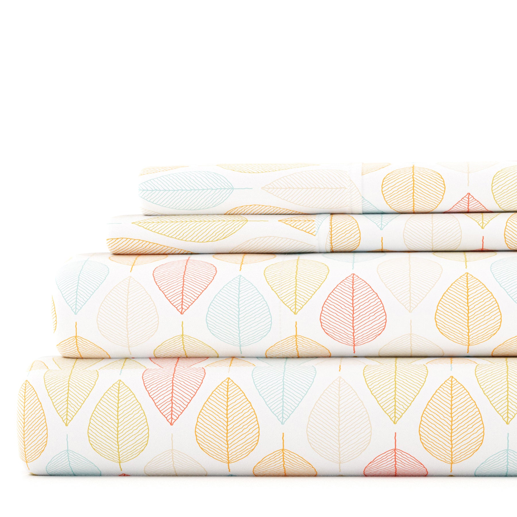 Fall Foliage 4-Piece Patterned Sheet Set