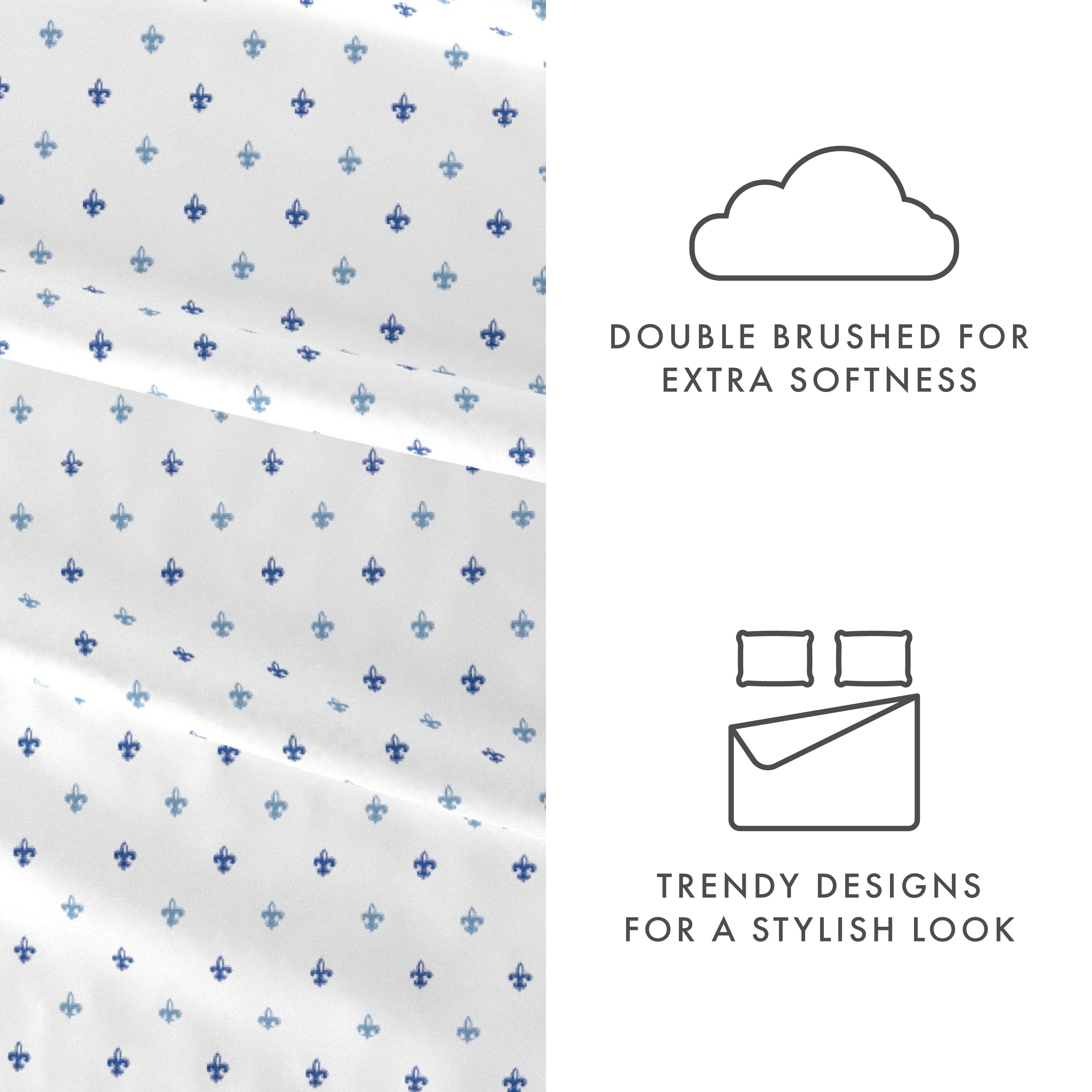 Lily 4-Piece Patterned Sheet Set