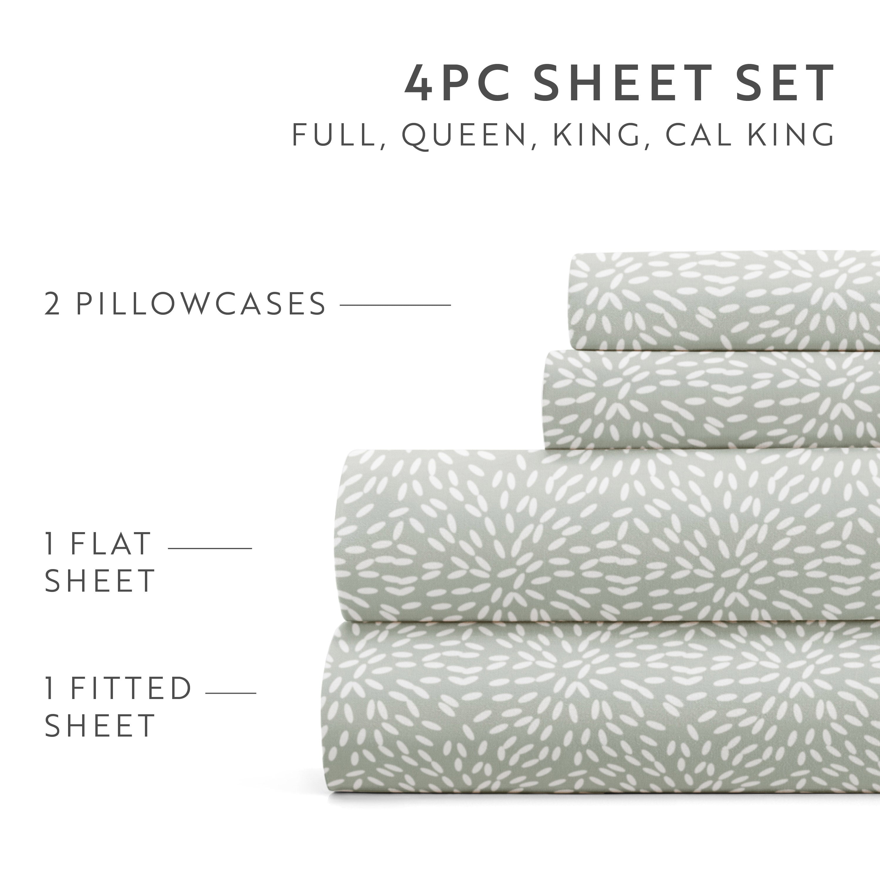 Modern Circles 4-Piece Patterned Sheet Set
