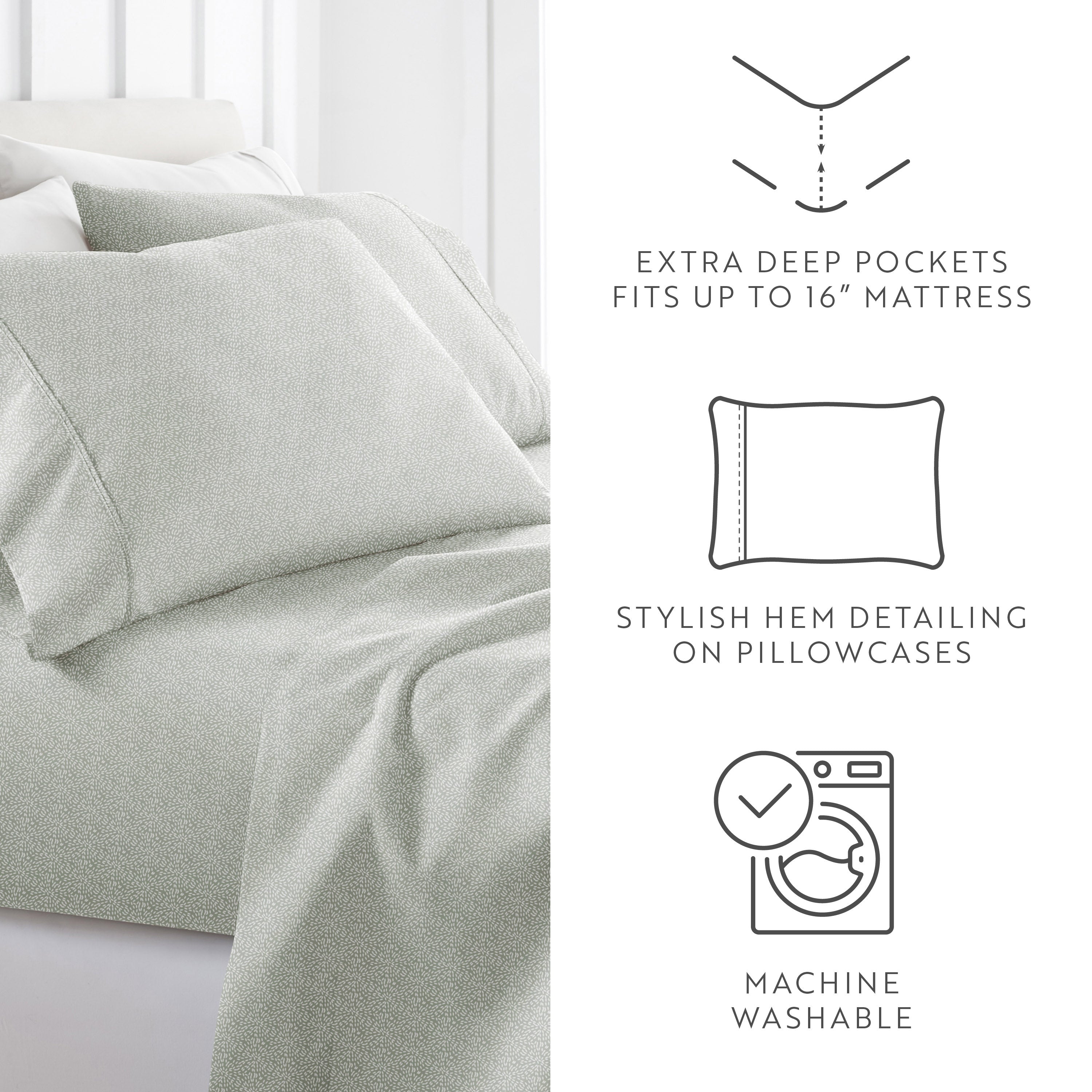 Modern Circles 4-Piece Patterned Sheet Set