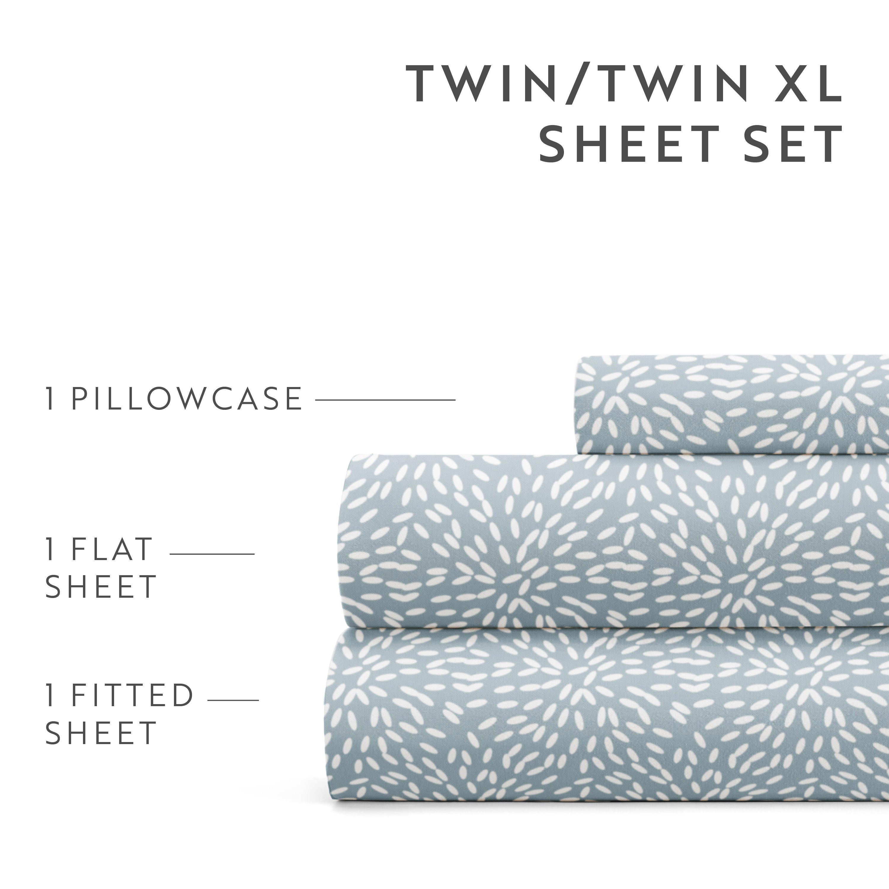 Modern Circles 4-Piece Patterned Sheet Set
