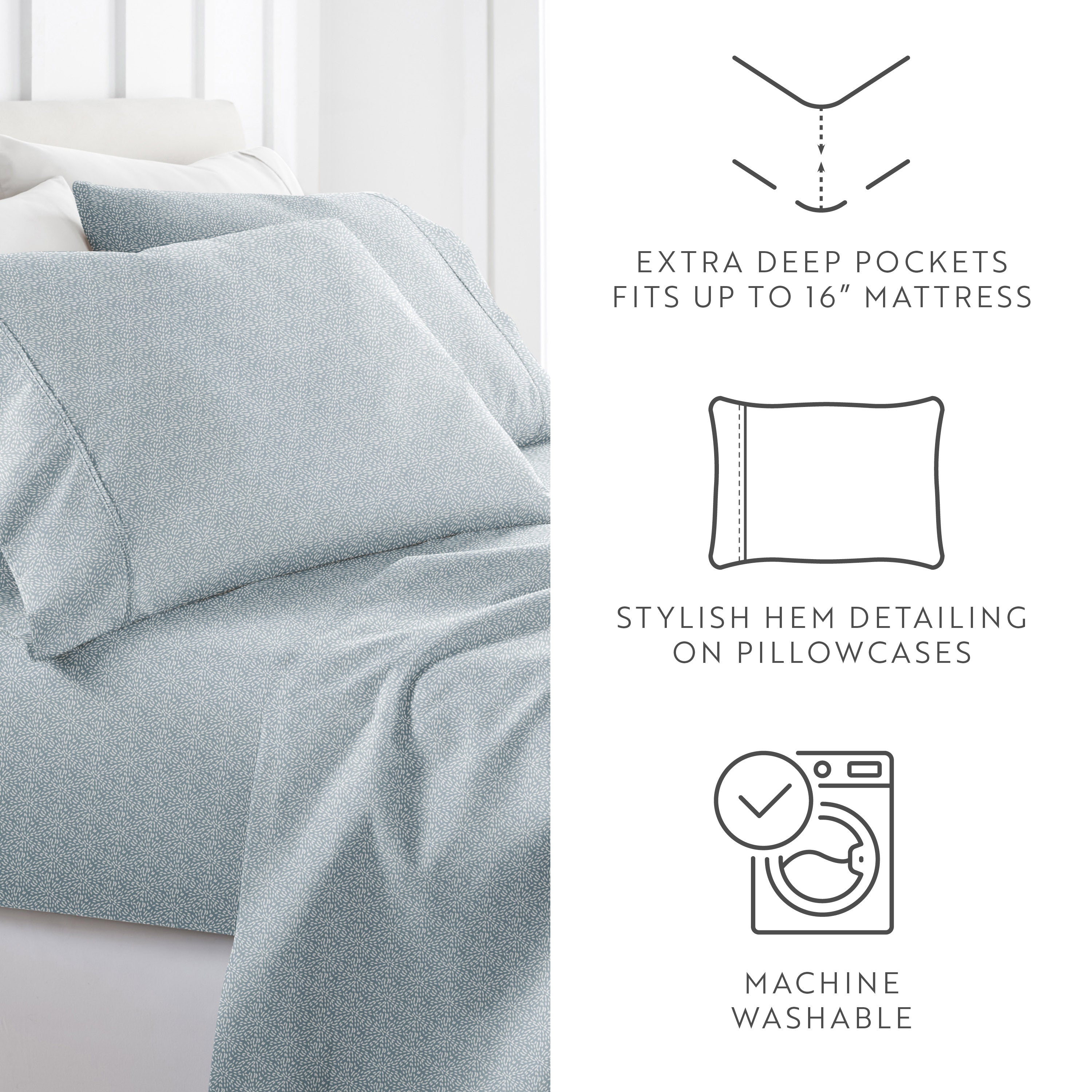 Modern Circles 4-Piece Patterned Sheet Set