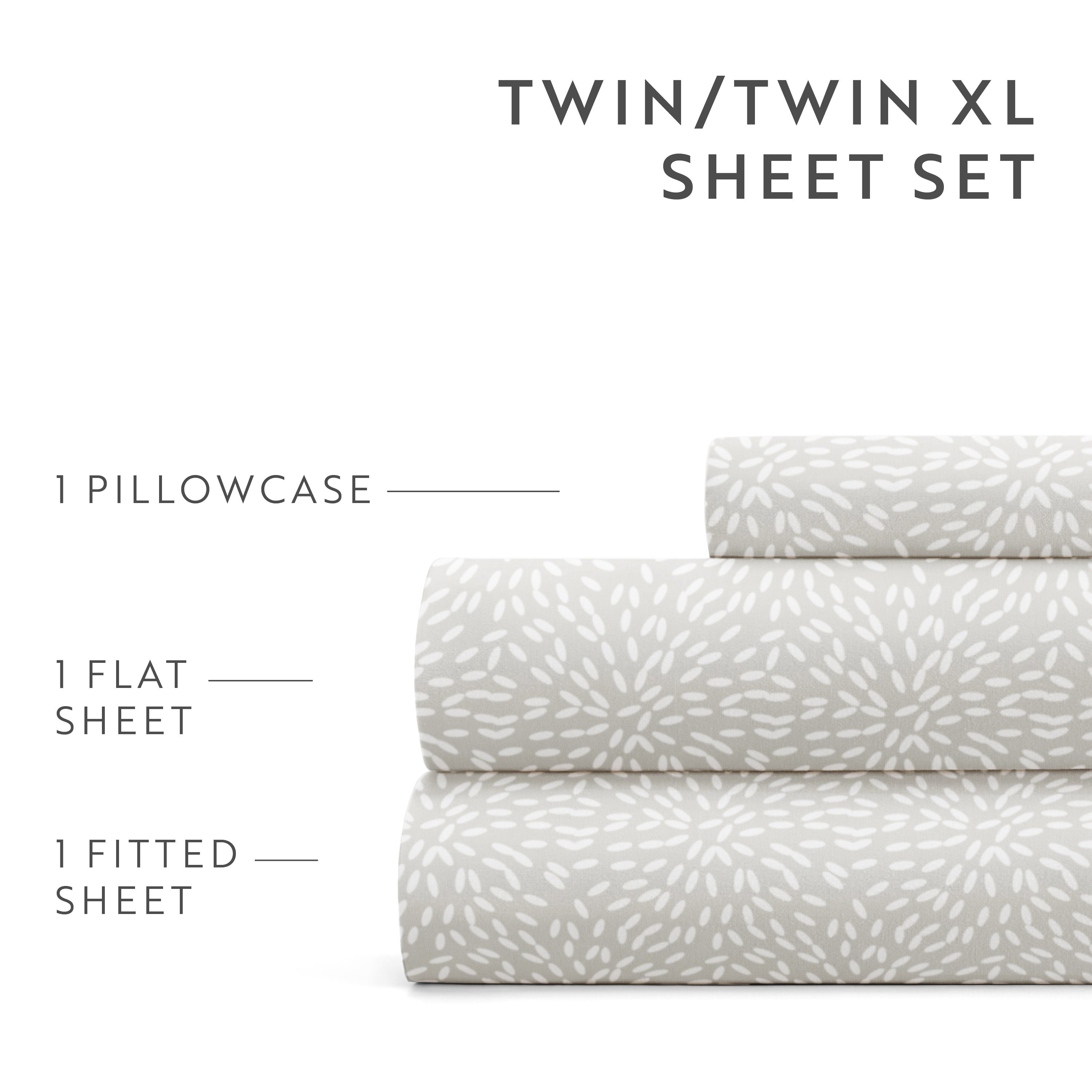 Modern Circles 4-Piece Patterned Sheet Set