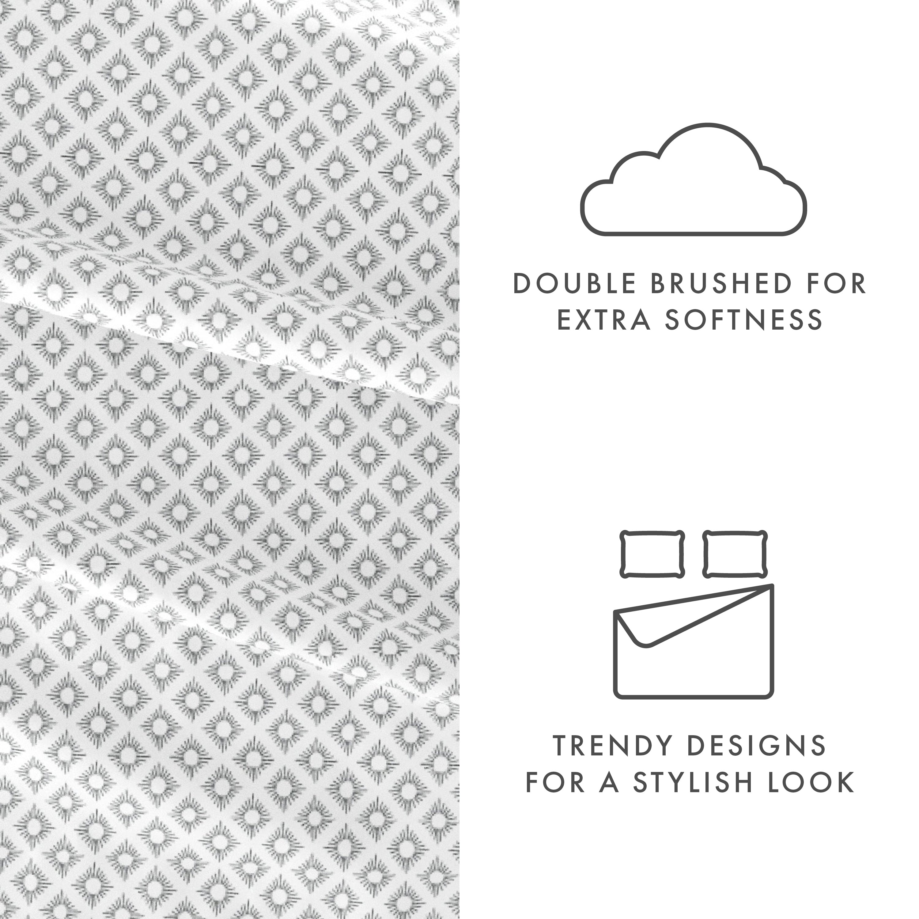 Polaris 4-Piece Patterned Sheet Set