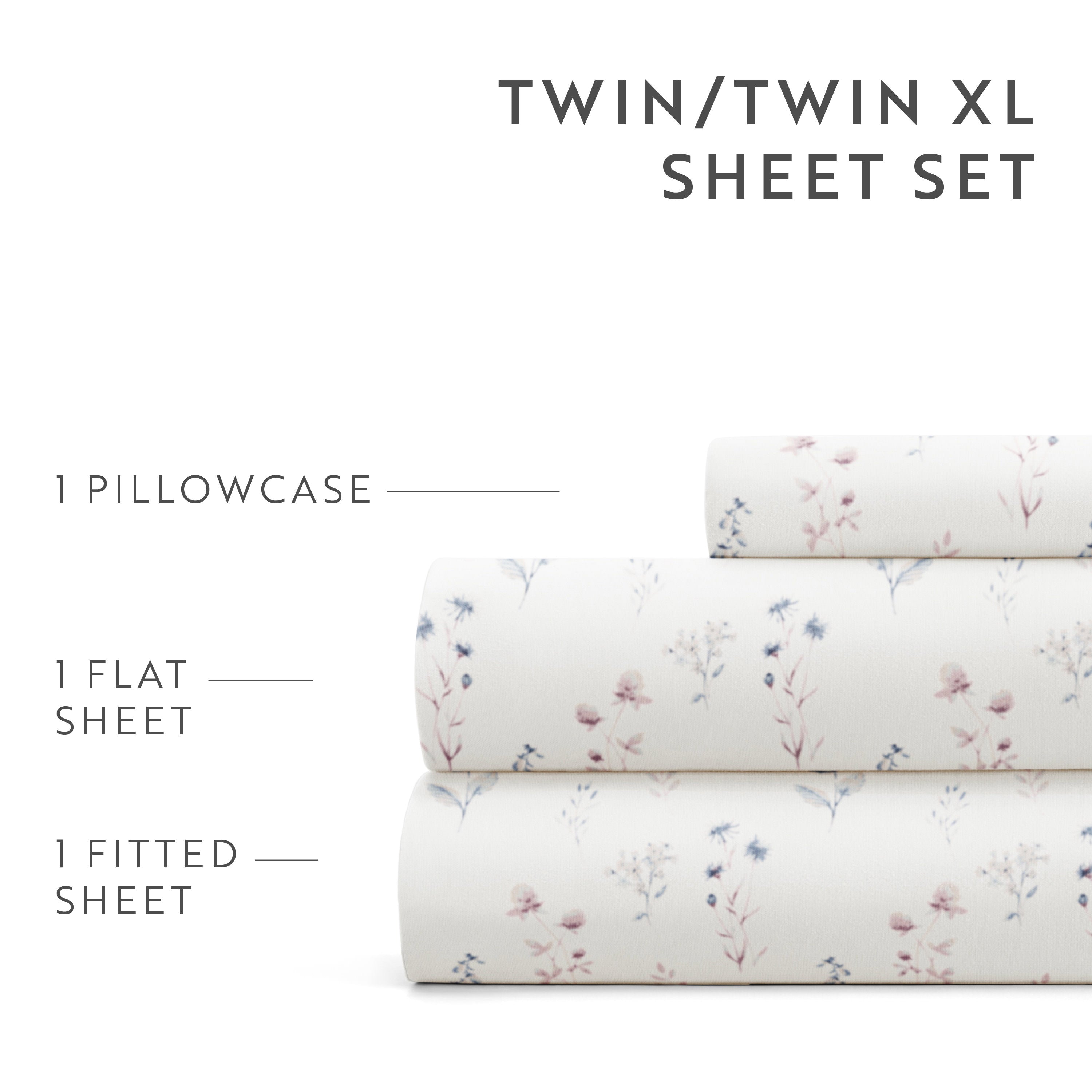 Painted Meadow 4-Piece Patterned Sheet Set