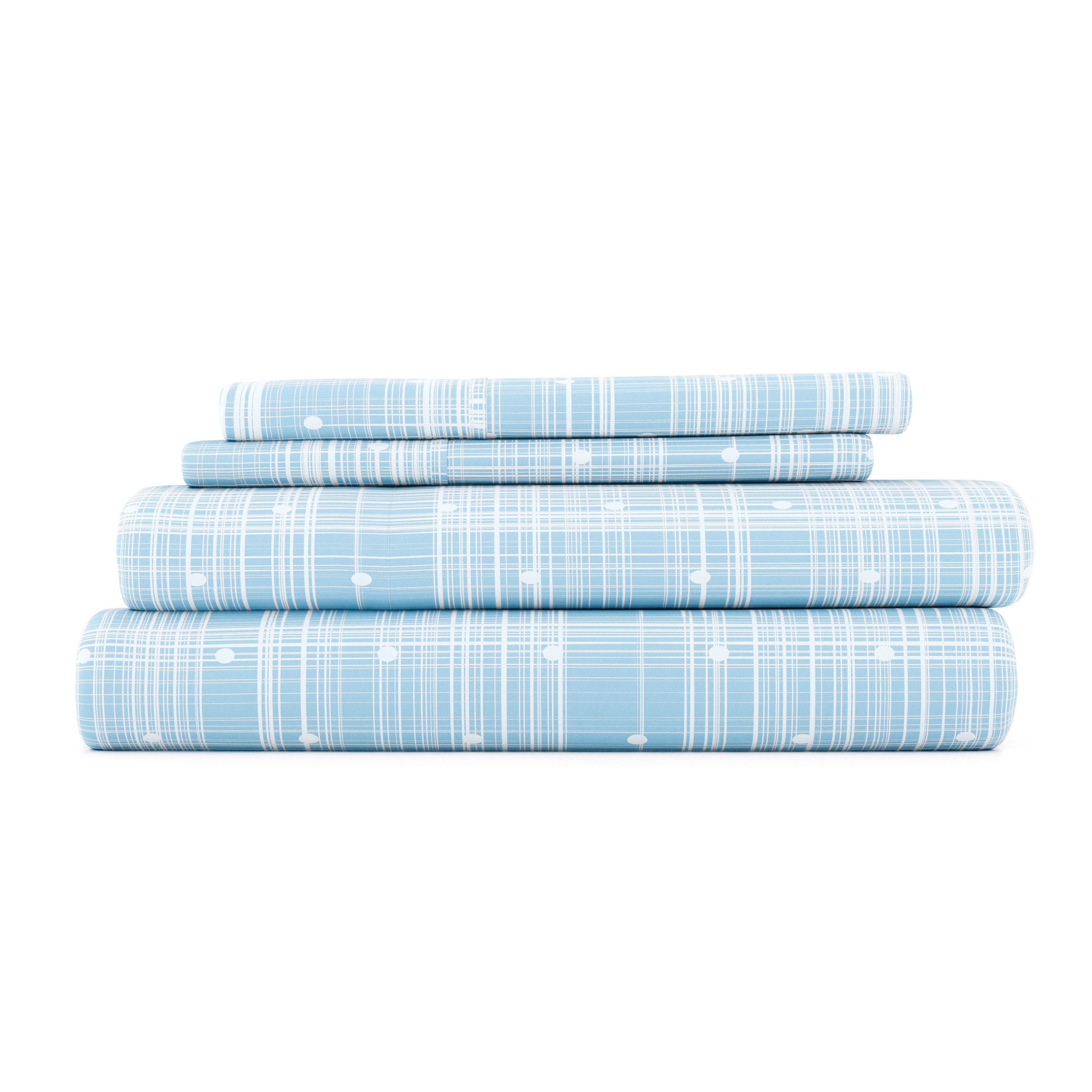 Polka Dot 4-Piece Patterned Sheet Set