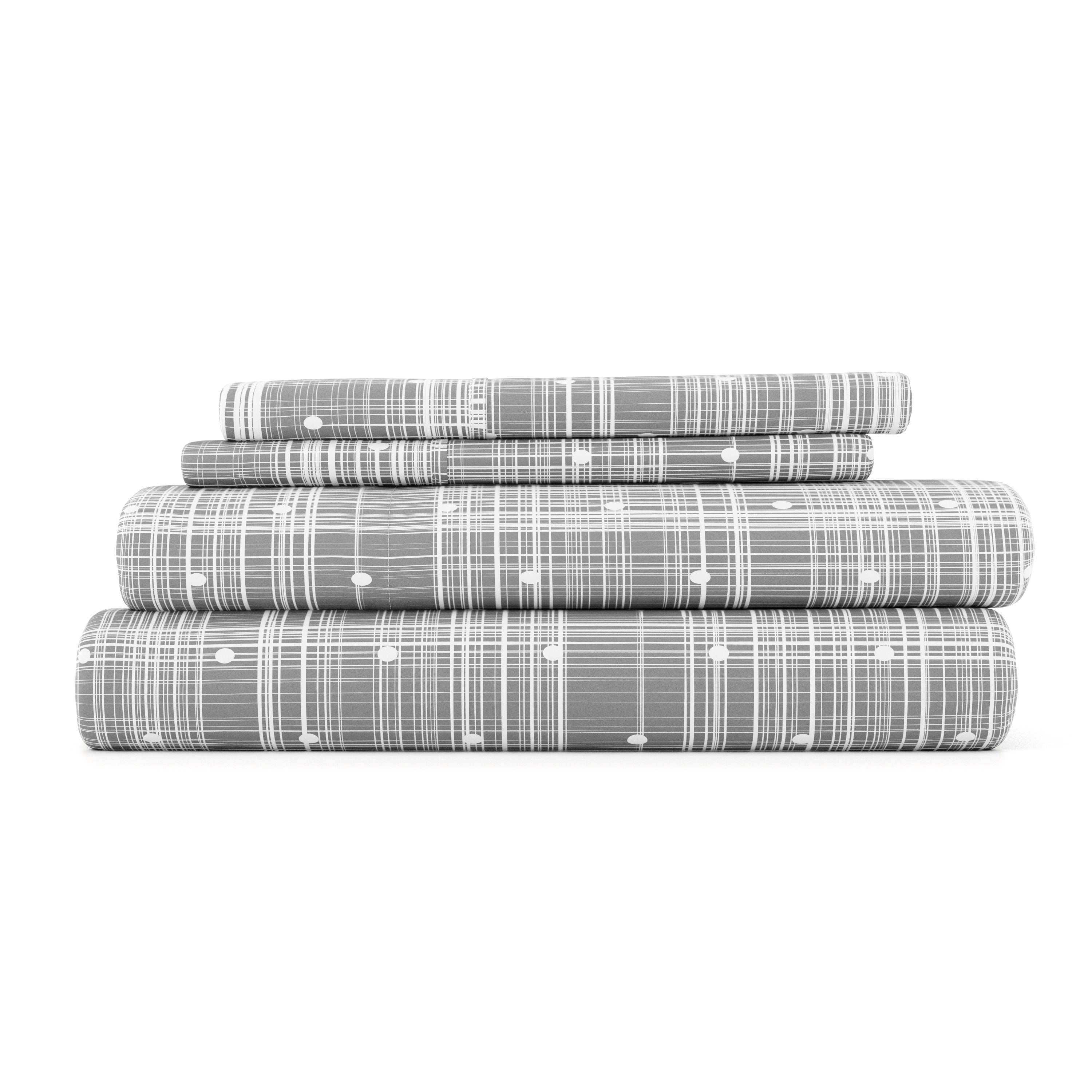 Polka Dot 4-Piece Patterned Sheet Set