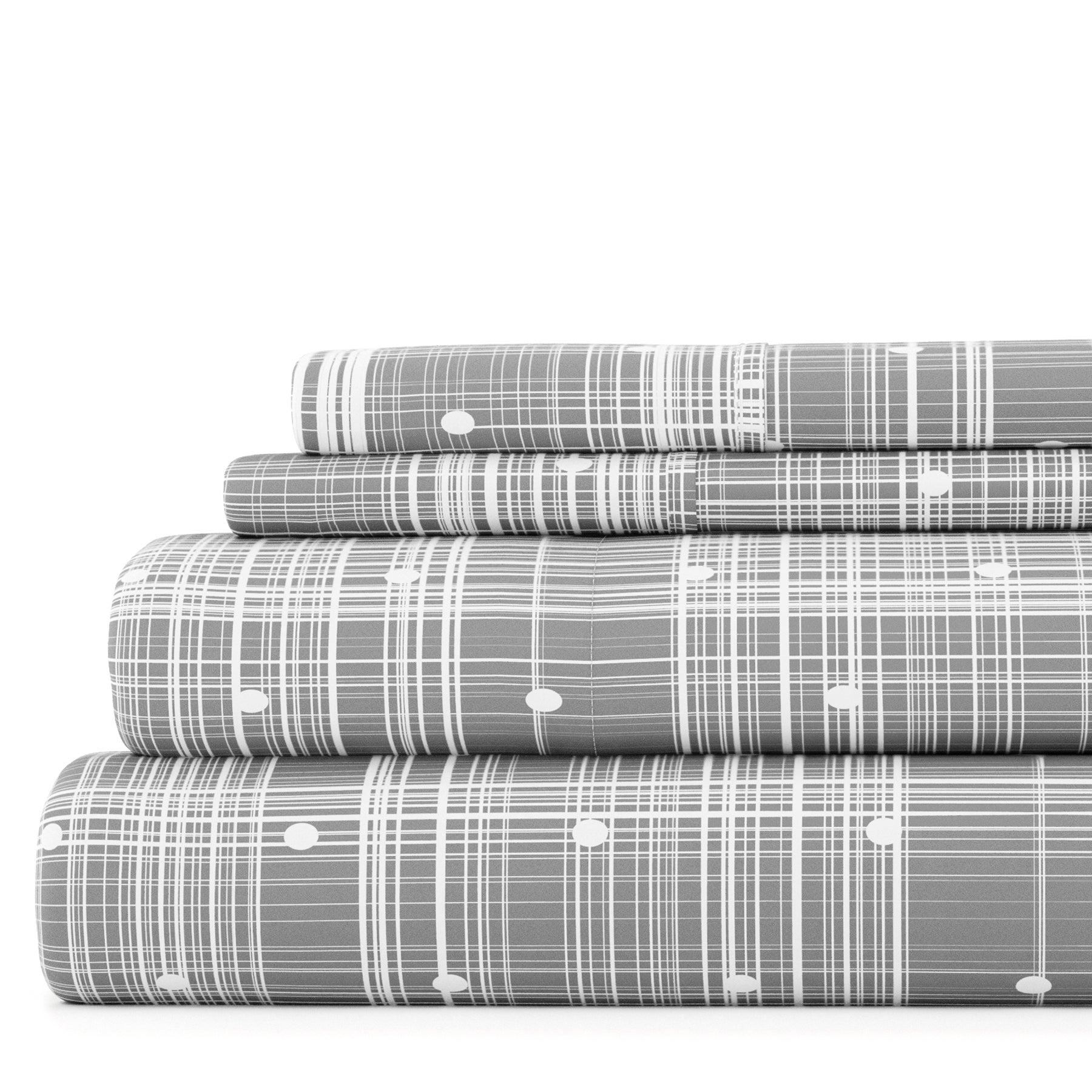 Polka Dot 4-Piece Patterned Sheet Set