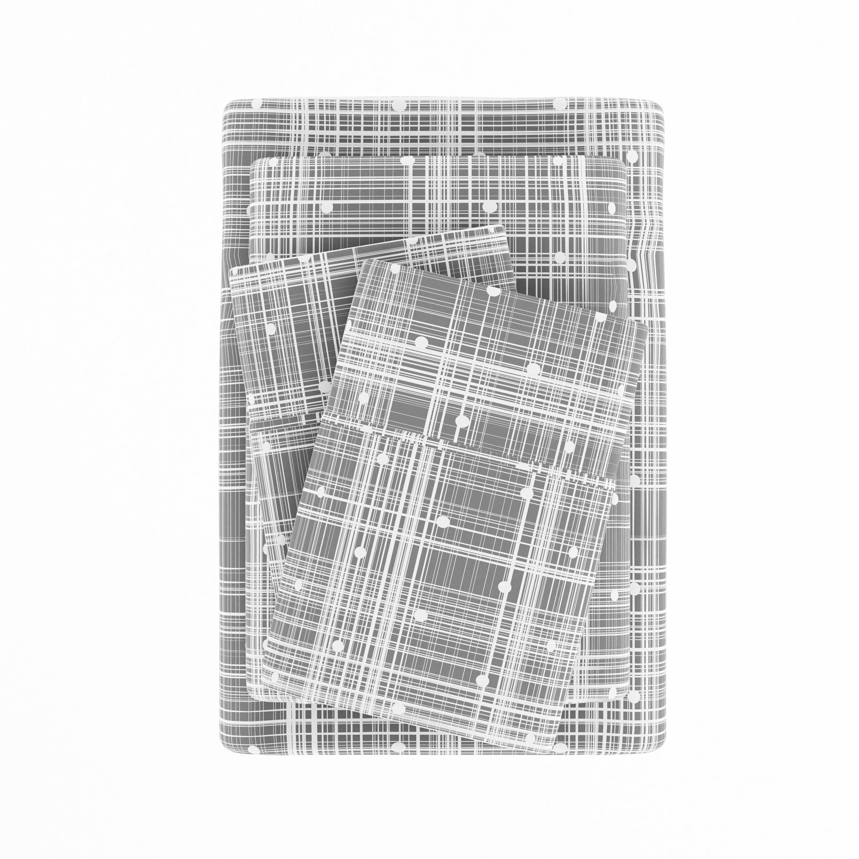 Polka Dot 4-Piece Patterned Sheet Set