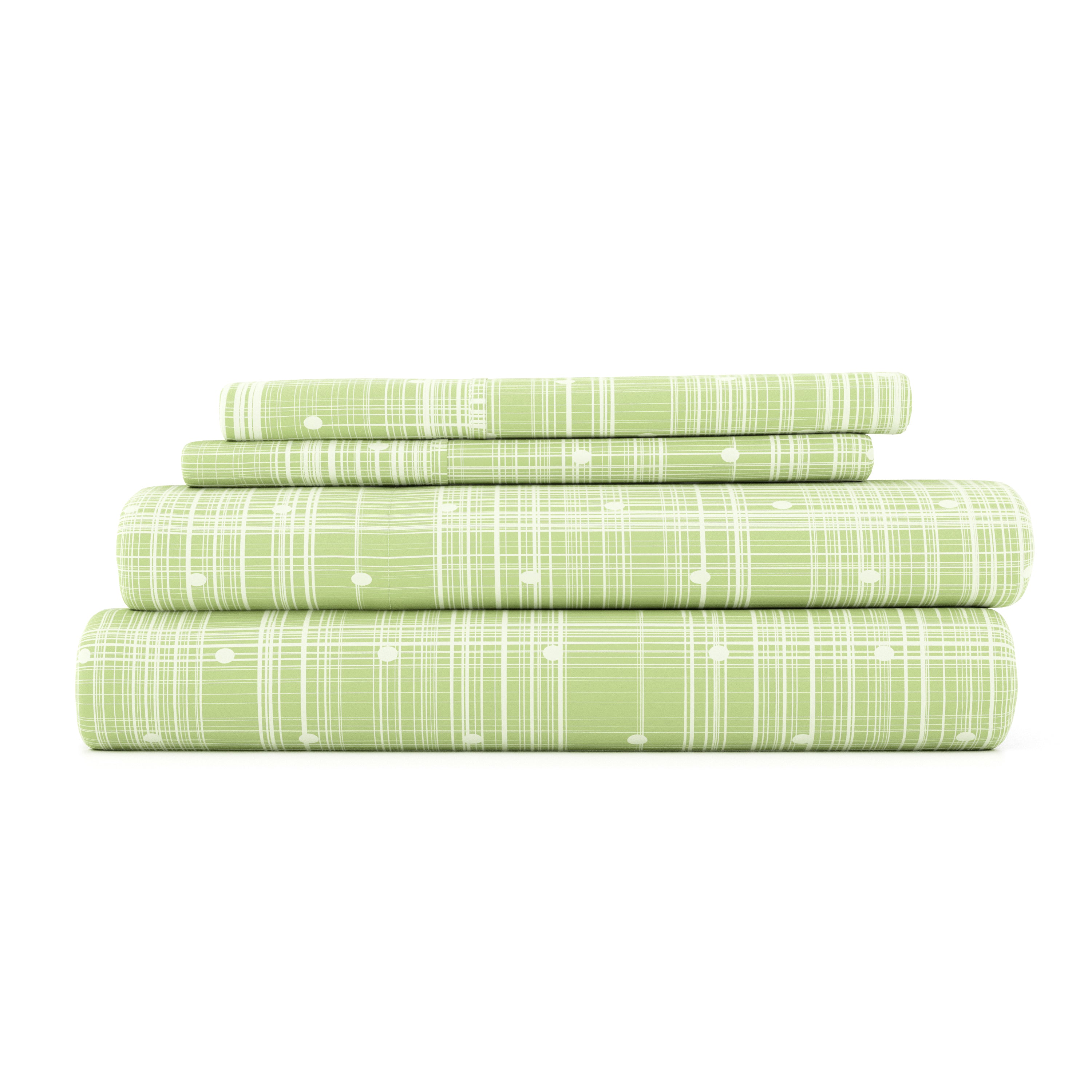 Polka Dot 4-Piece Patterned Sheet Set