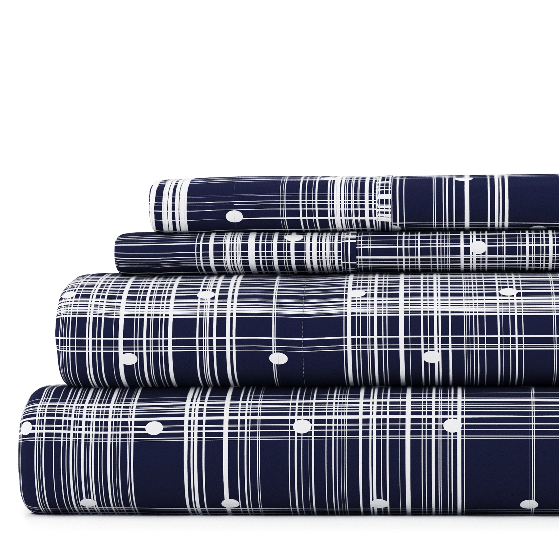Polka Dot 4-Piece Patterned Sheet Set