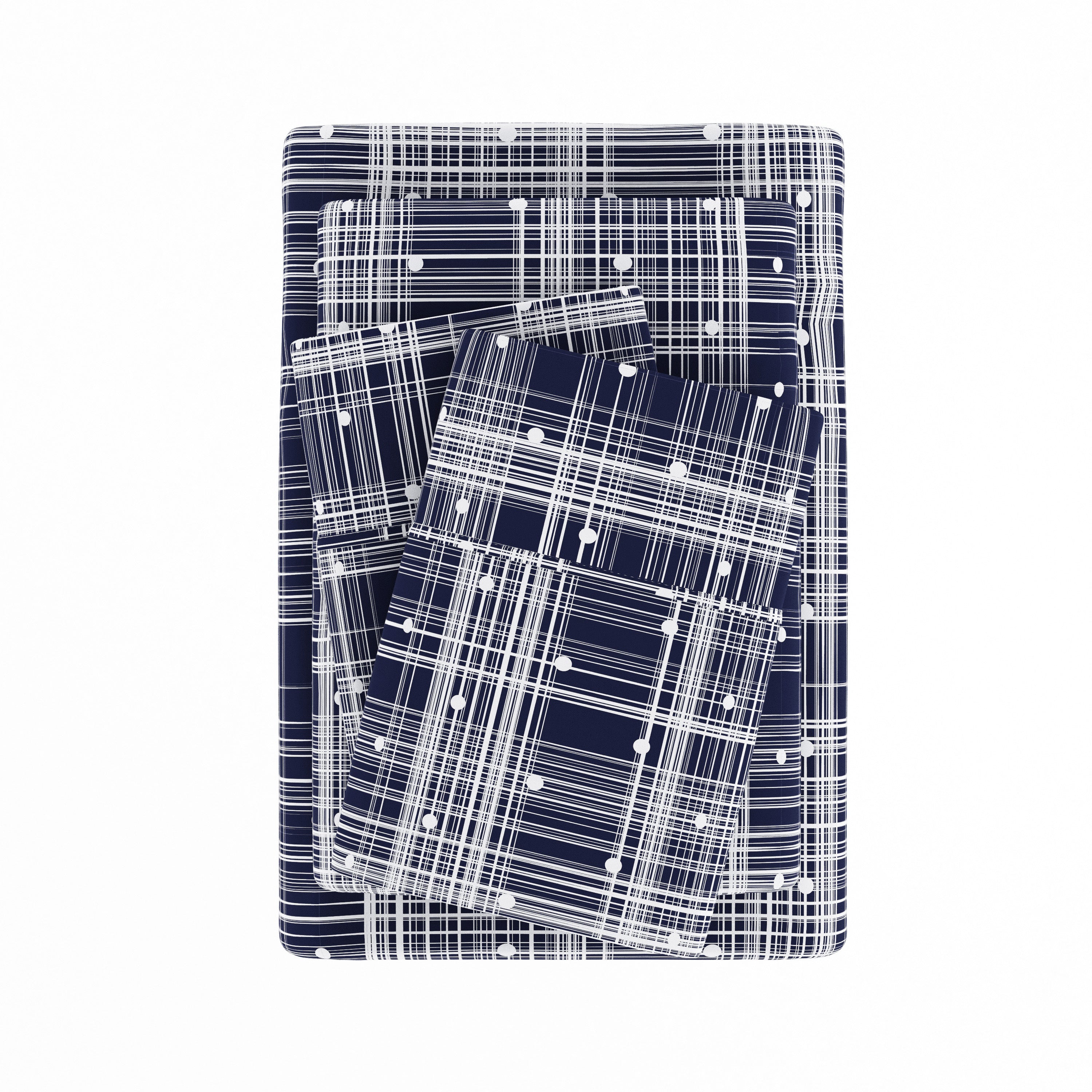 Polka Dot 4-Piece Patterned Sheet Set