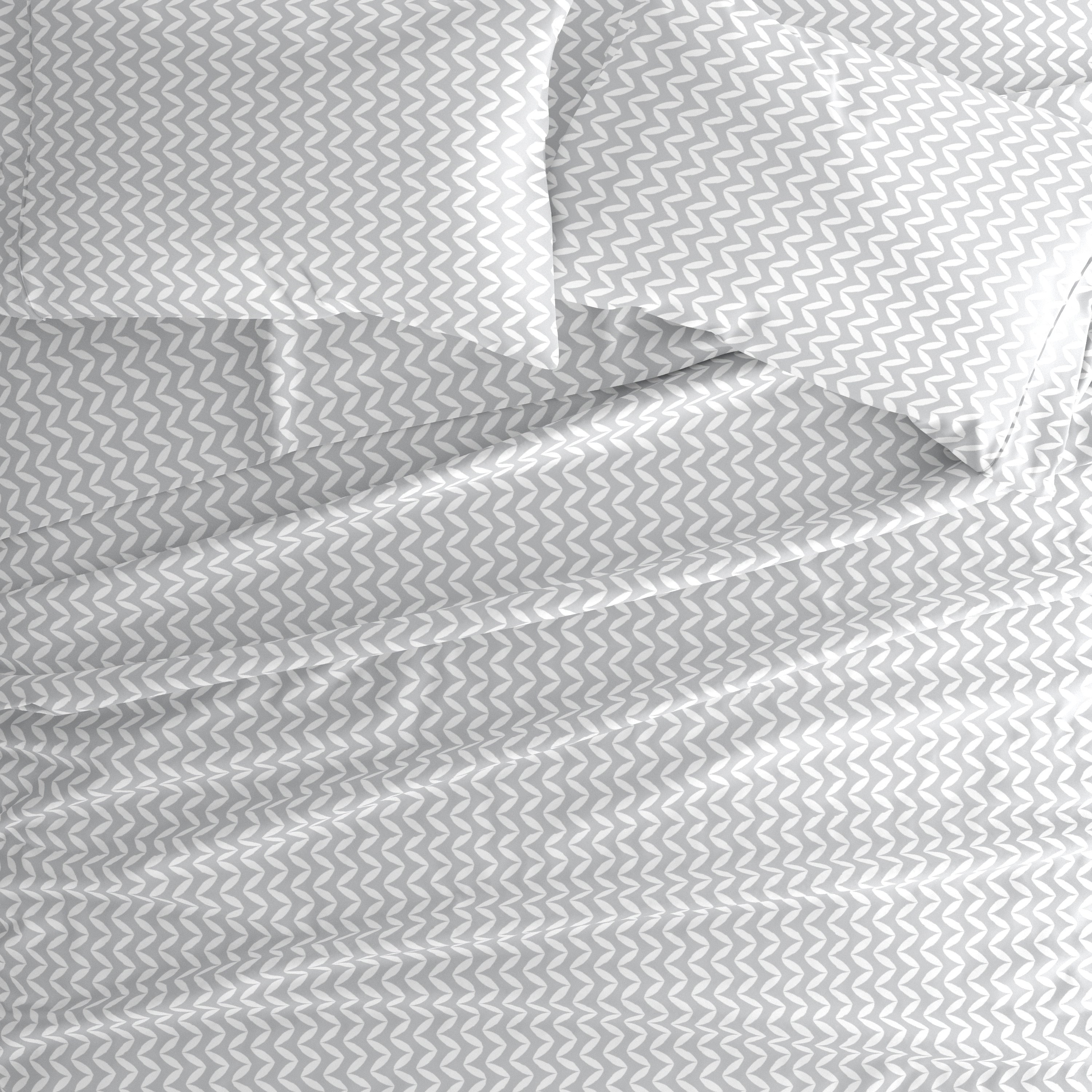 Puffed Chevron 4-Piece Patterned Sheet Set