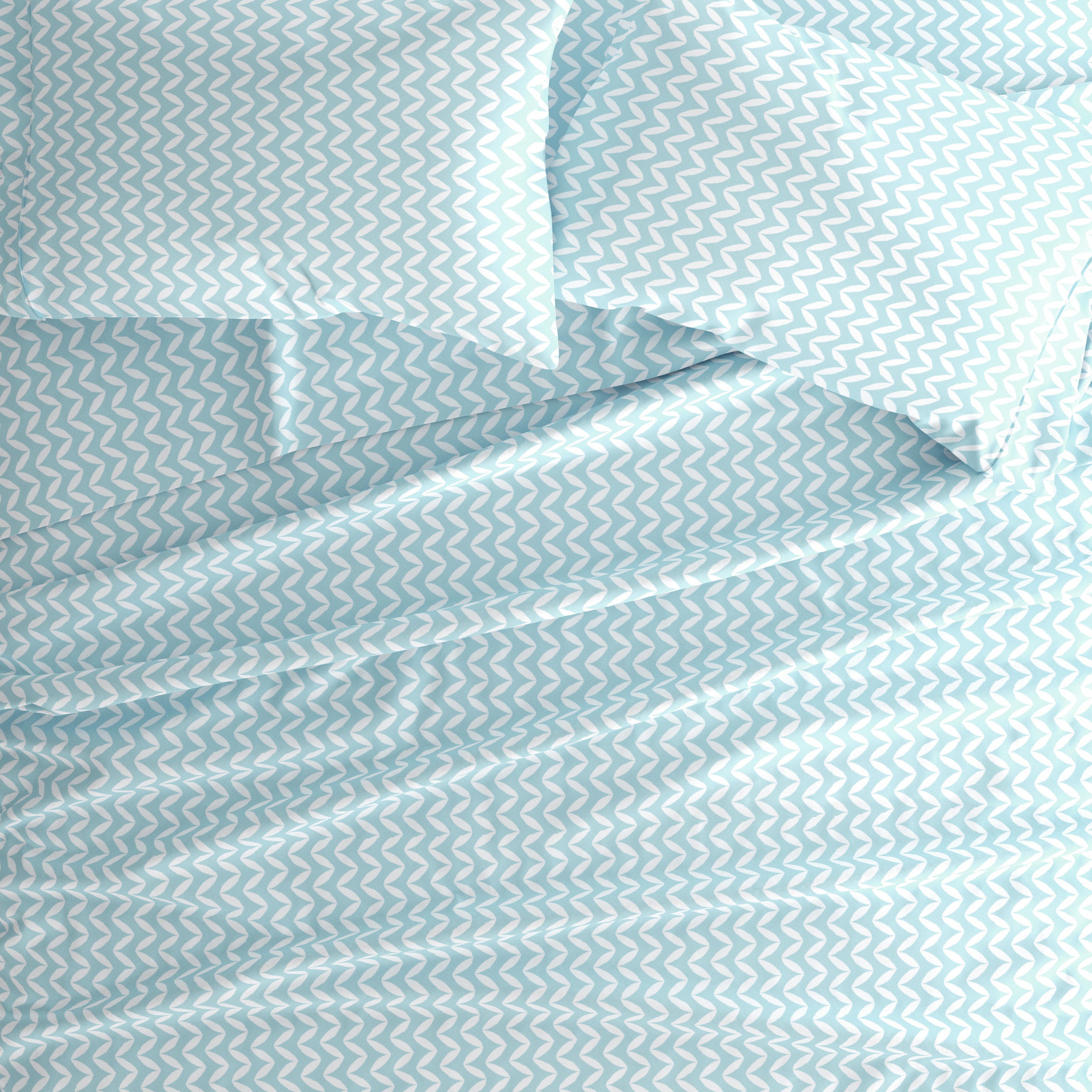 Puffed Chevron 4-Piece Patterned Sheet Set