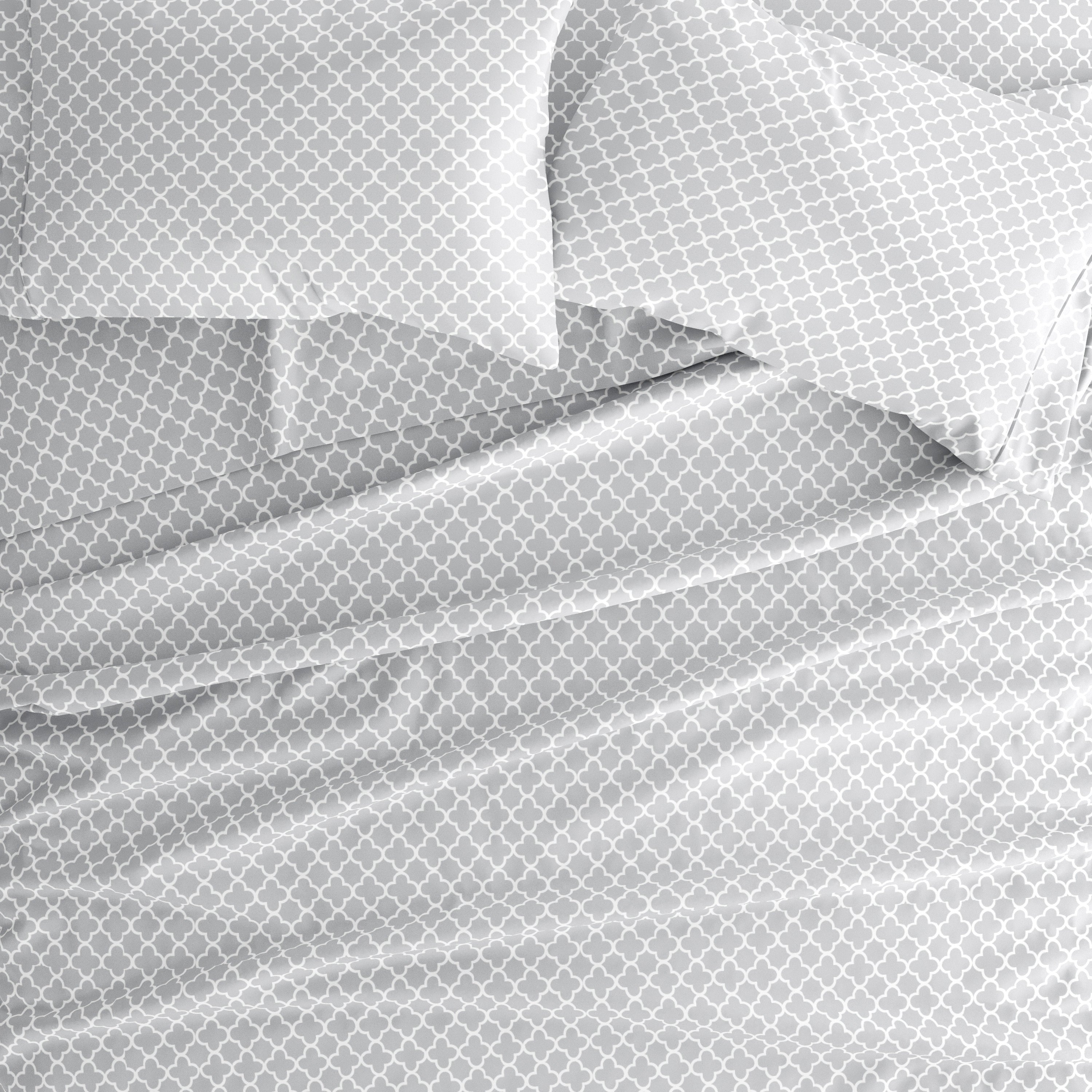 Quatrefoil 4-Piece Patterned Sheet Set