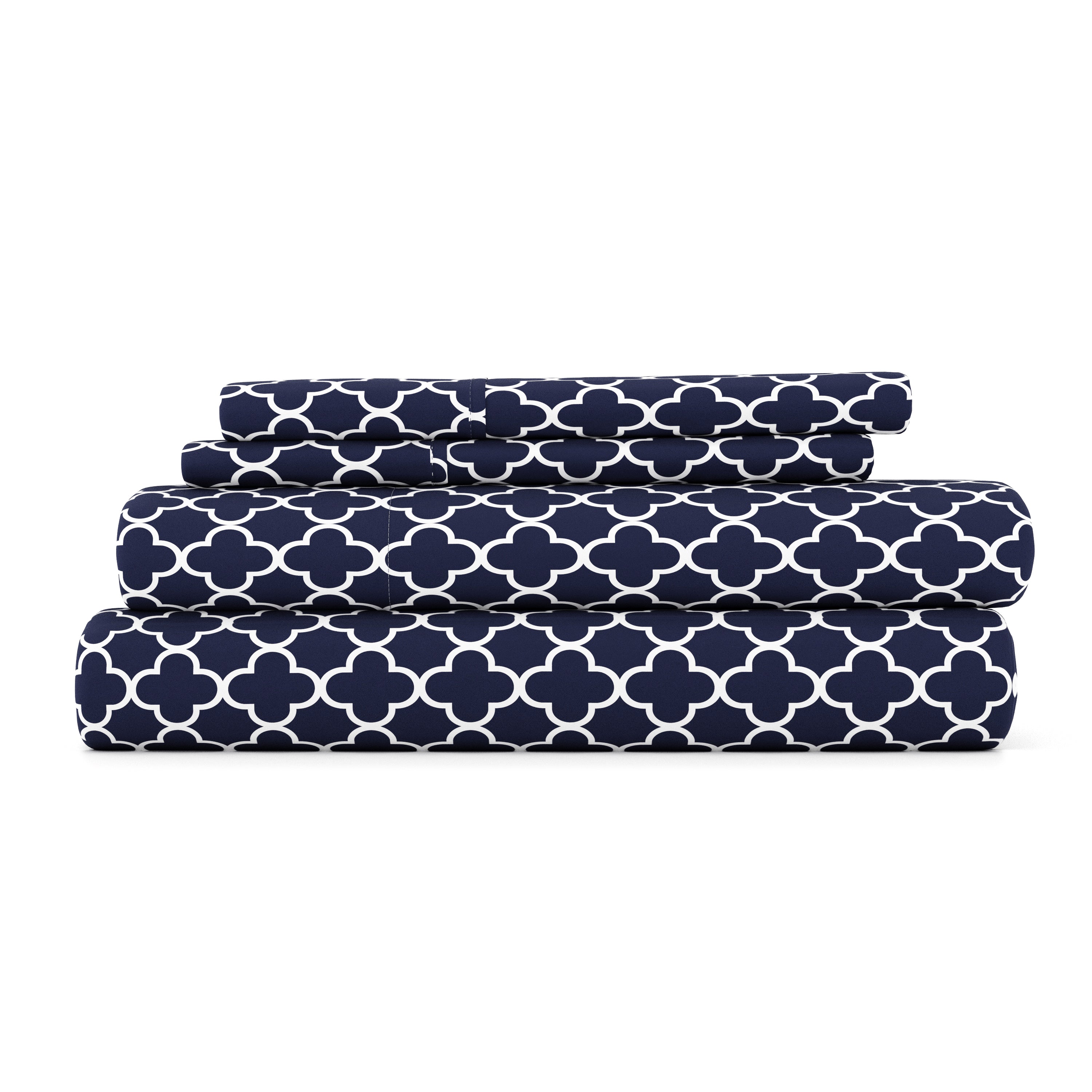 Quatrefoil 4-Piece Patterned Sheet Set