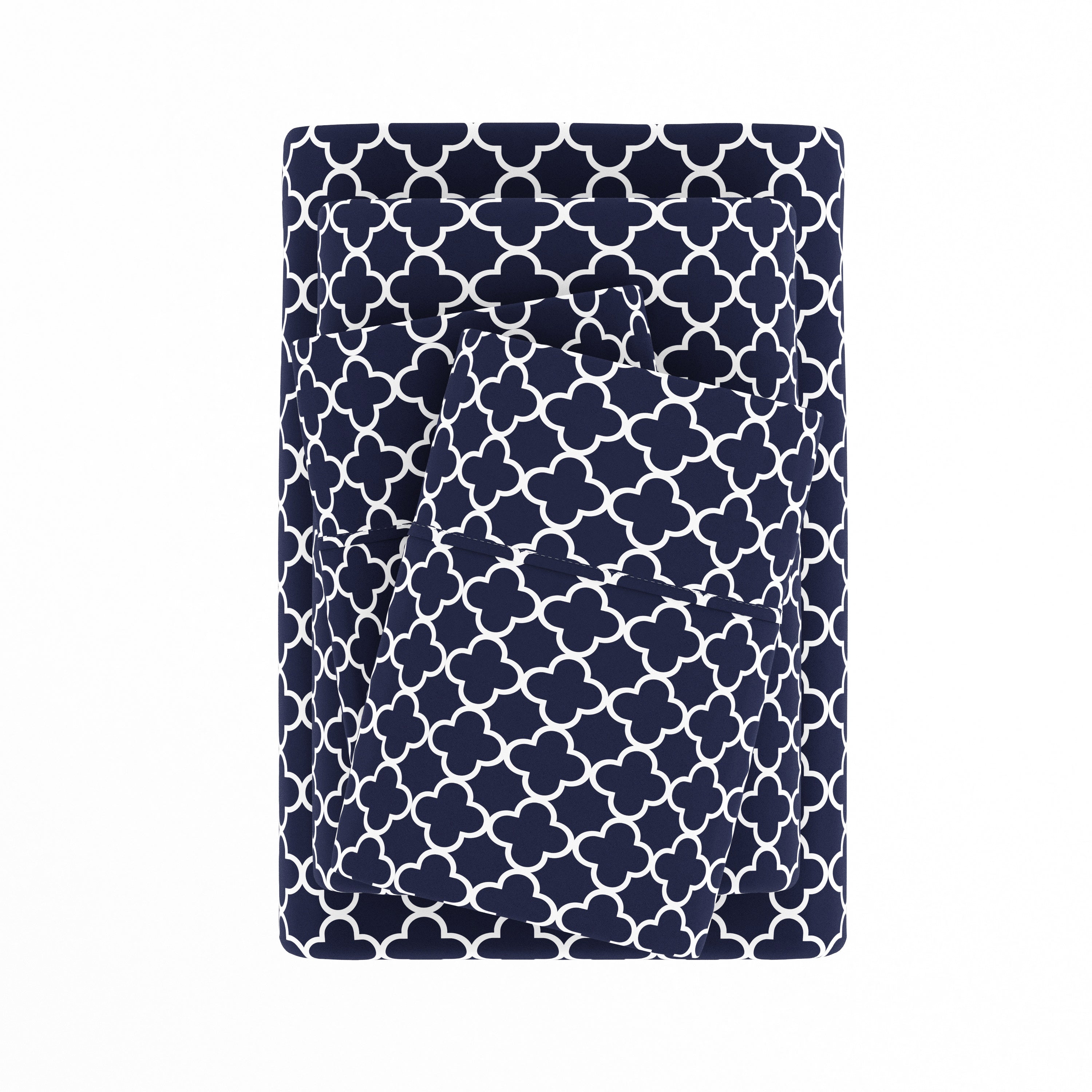 Quatrefoil 4-Piece Patterned Sheet Set