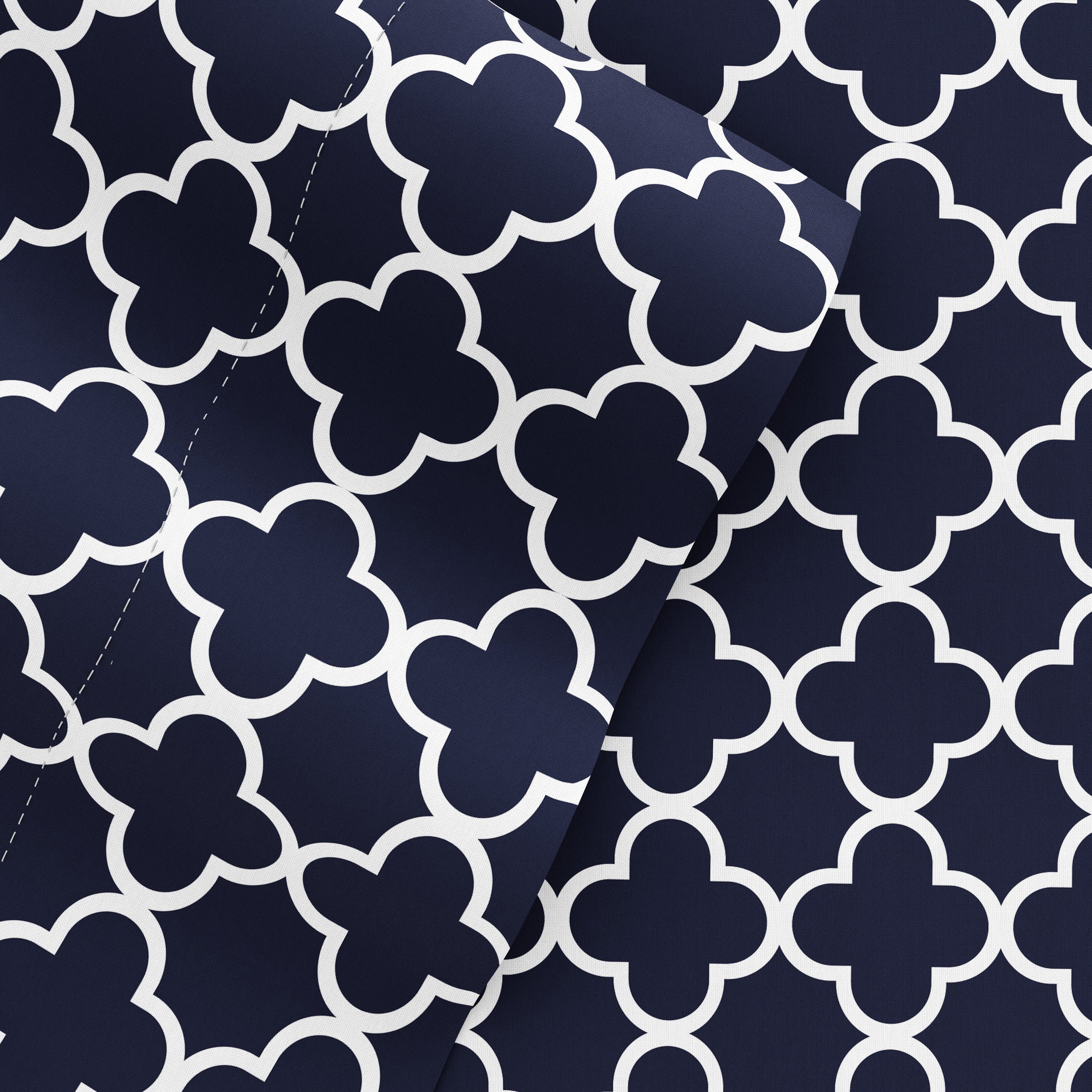 Quatrefoil 4-Piece Patterned Sheet Set