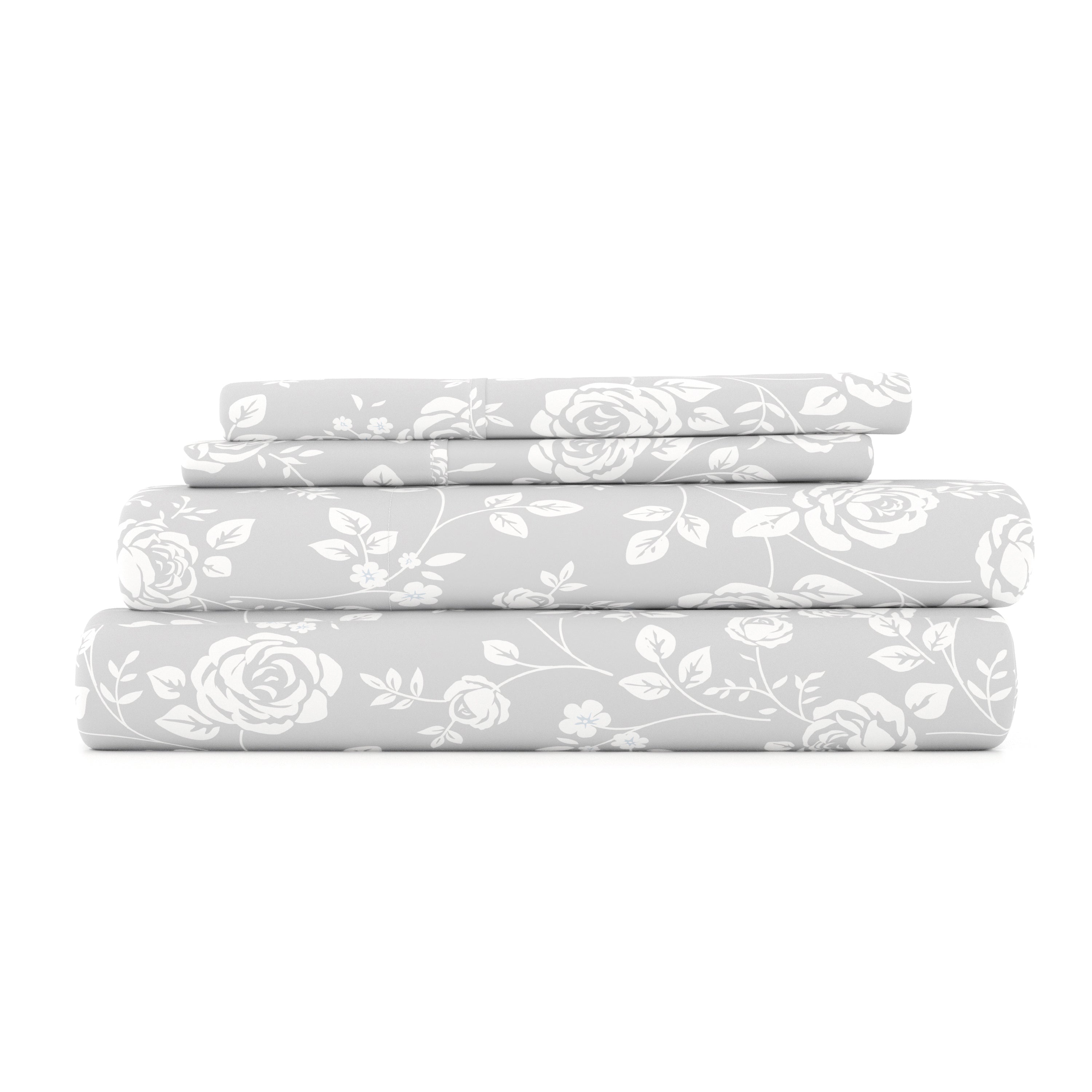 Rose 4-Piece Patterned Sheet Set