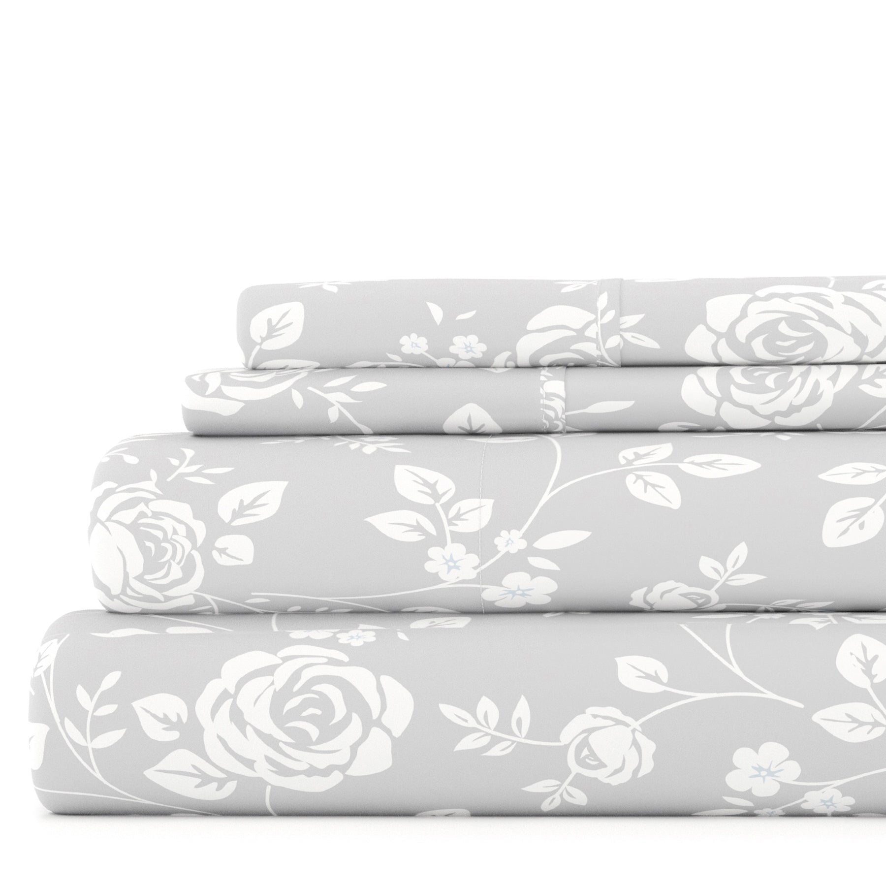 Rose 4-Piece Patterned Sheet Set