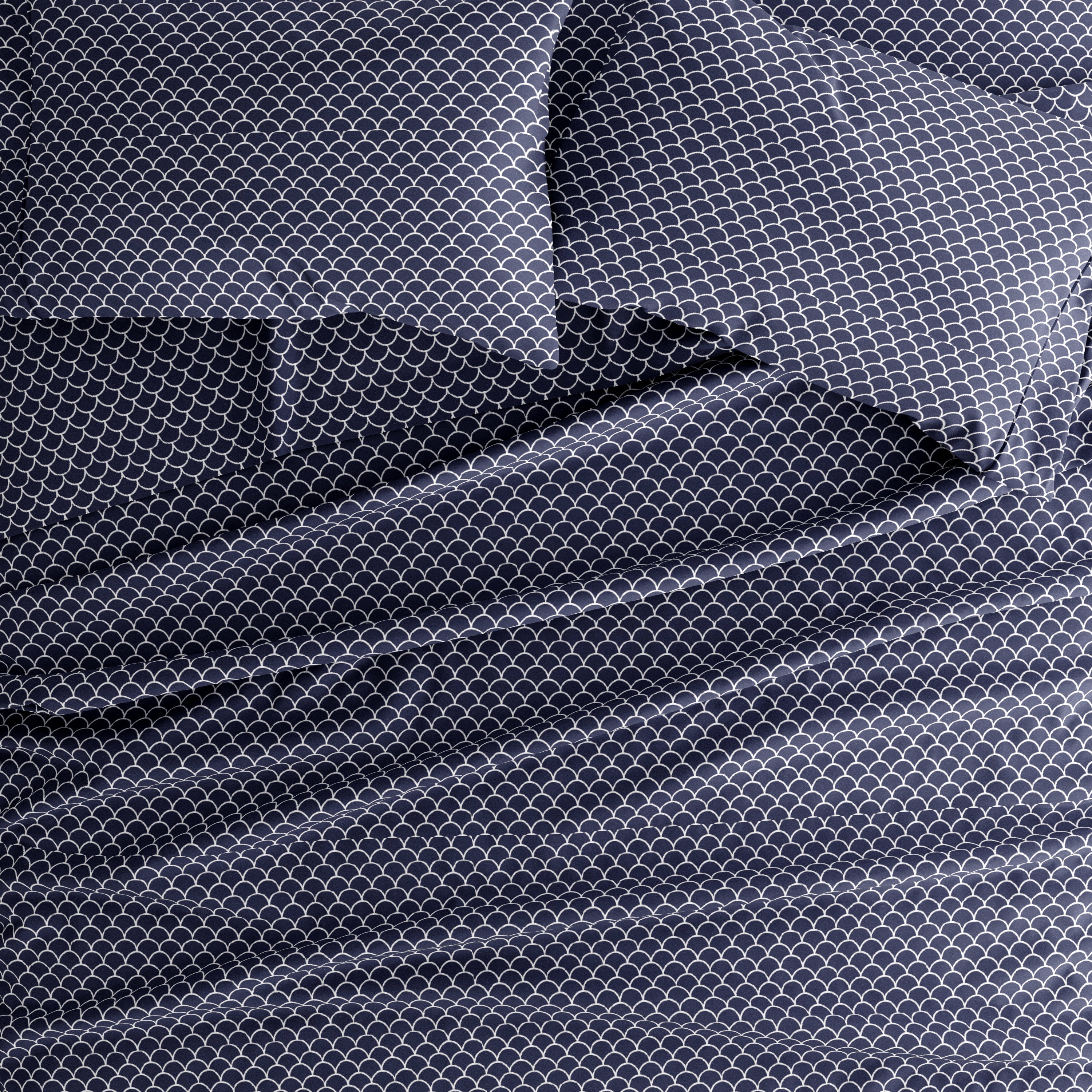 Scallops 4-Piece Patterned Sheet Set