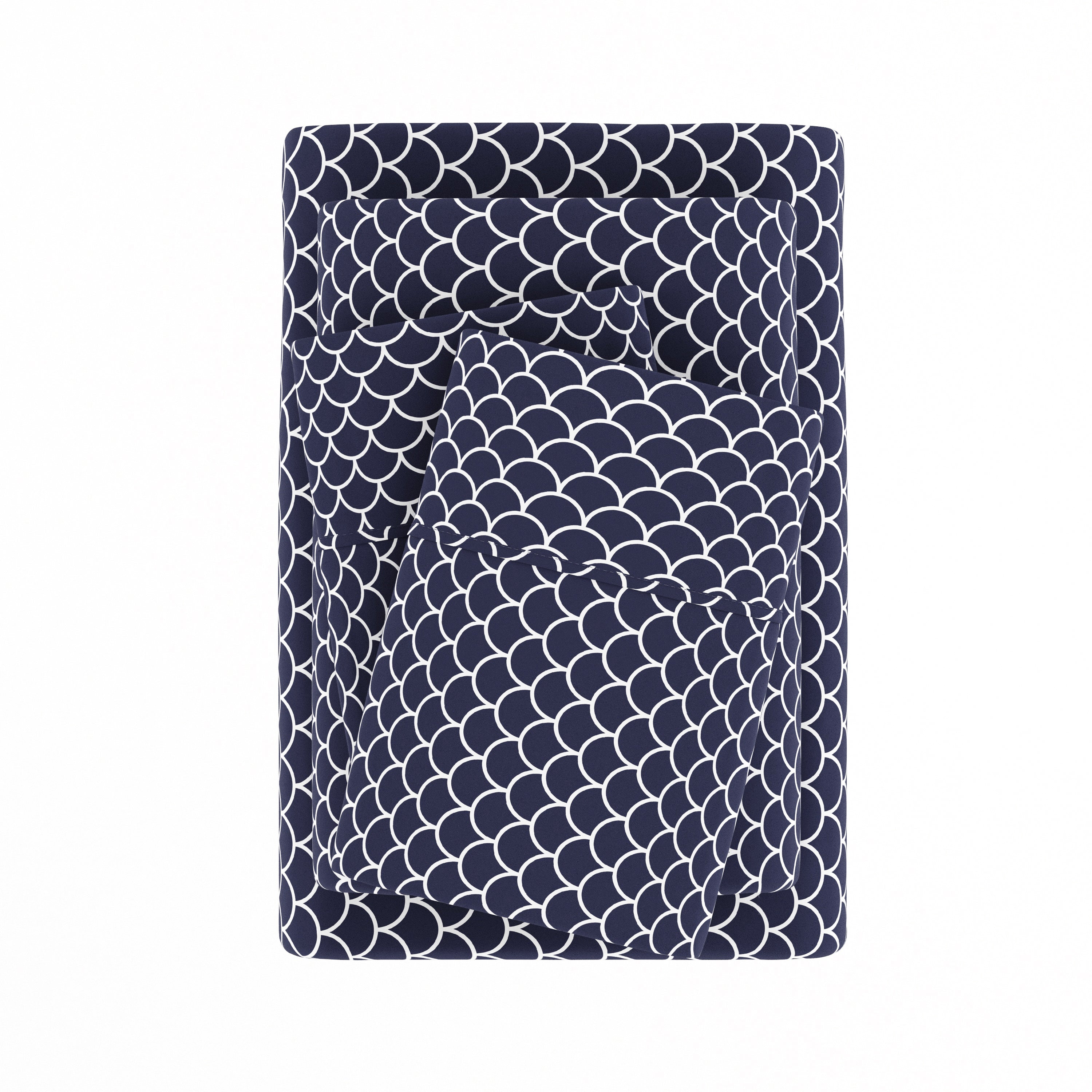 Scallops 4-Piece Patterned Sheet Set