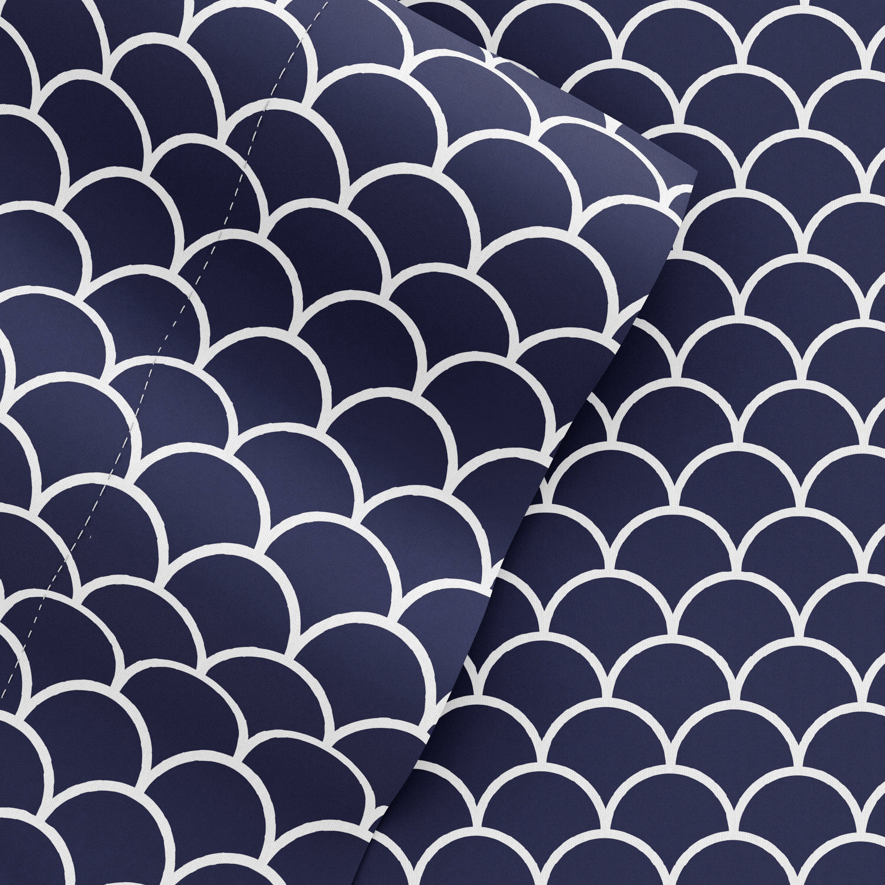 Scallops 4-Piece Patterned Sheet Set