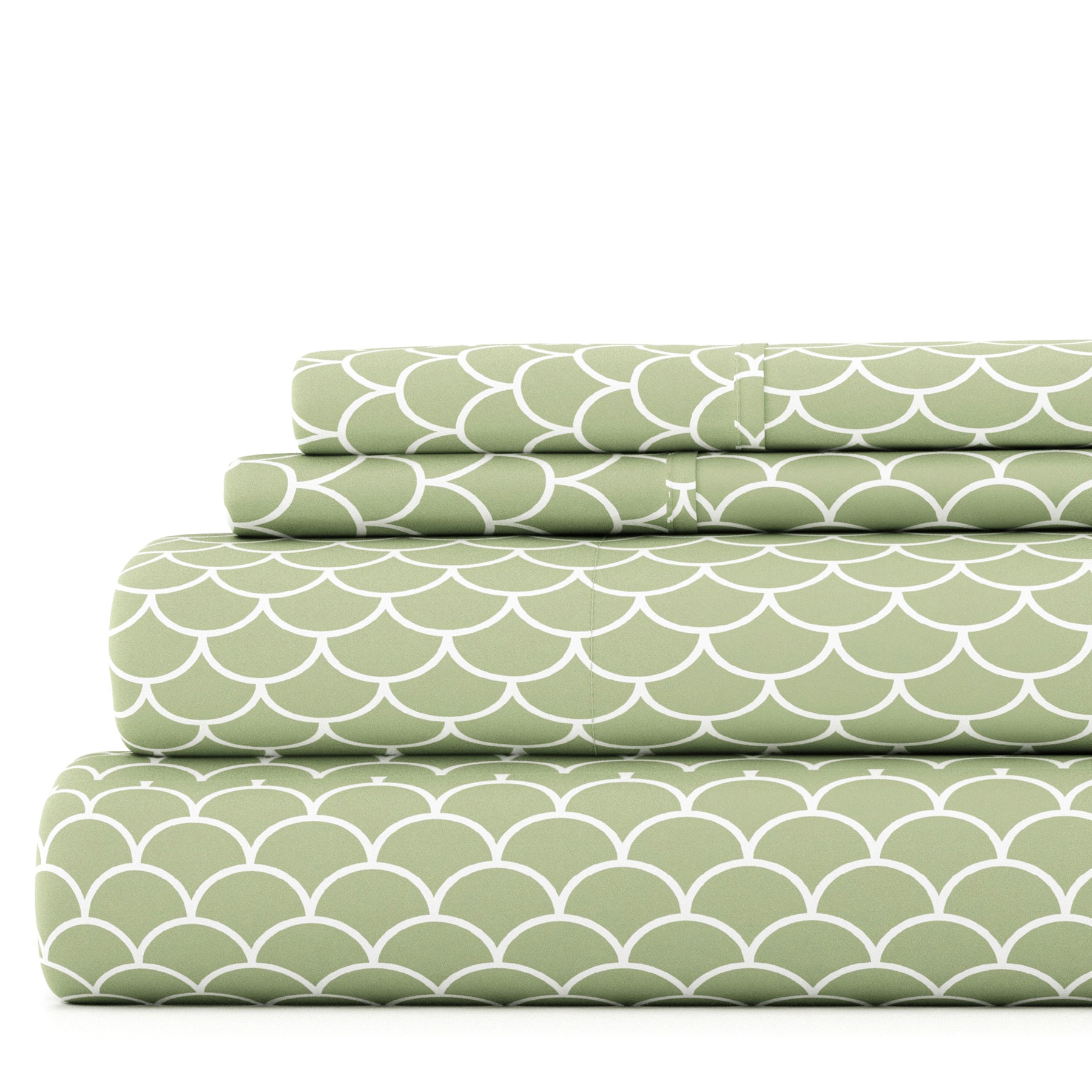 Scallops 4-Piece Patterned Sheet Set