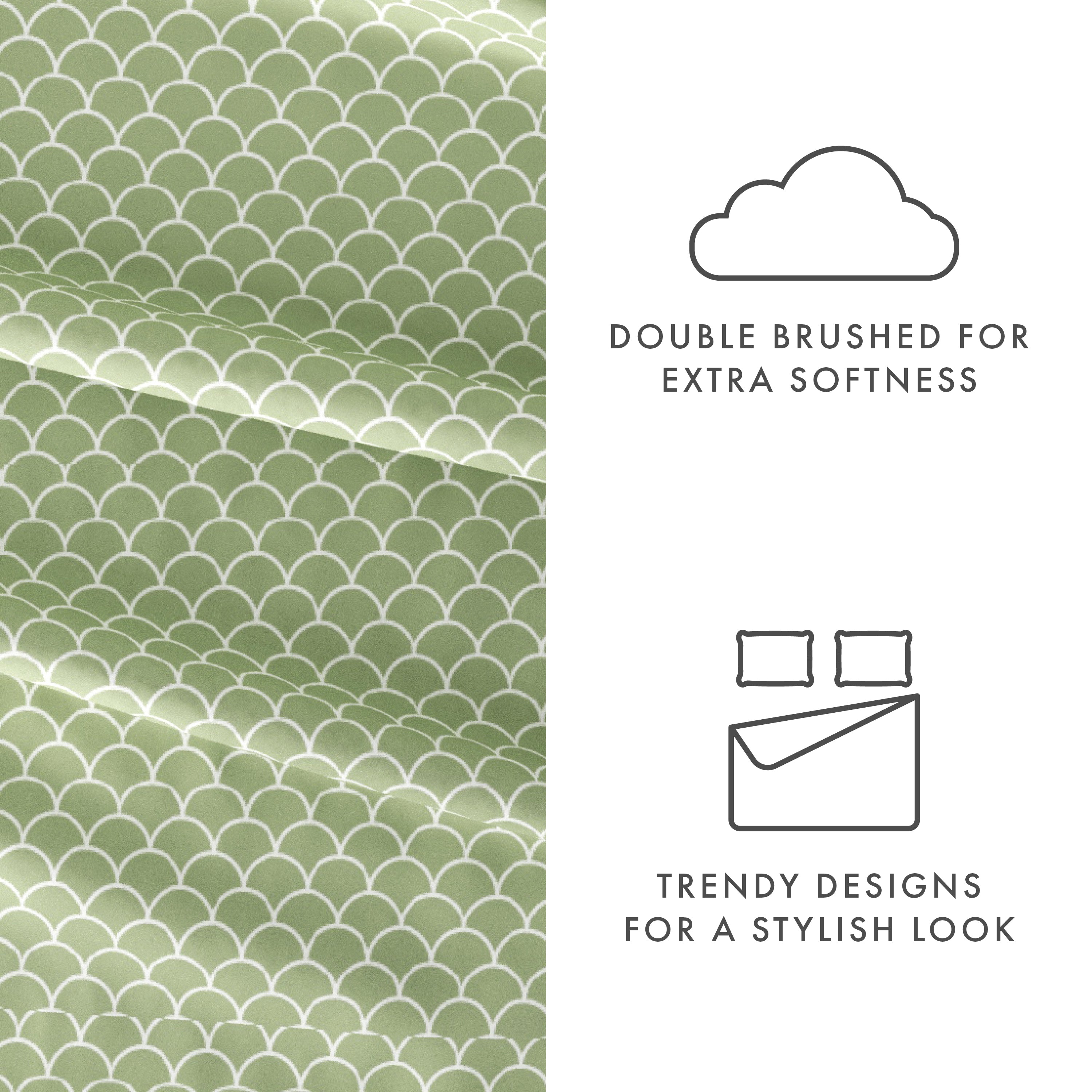 Scallops 4-Piece Patterned Sheet Set