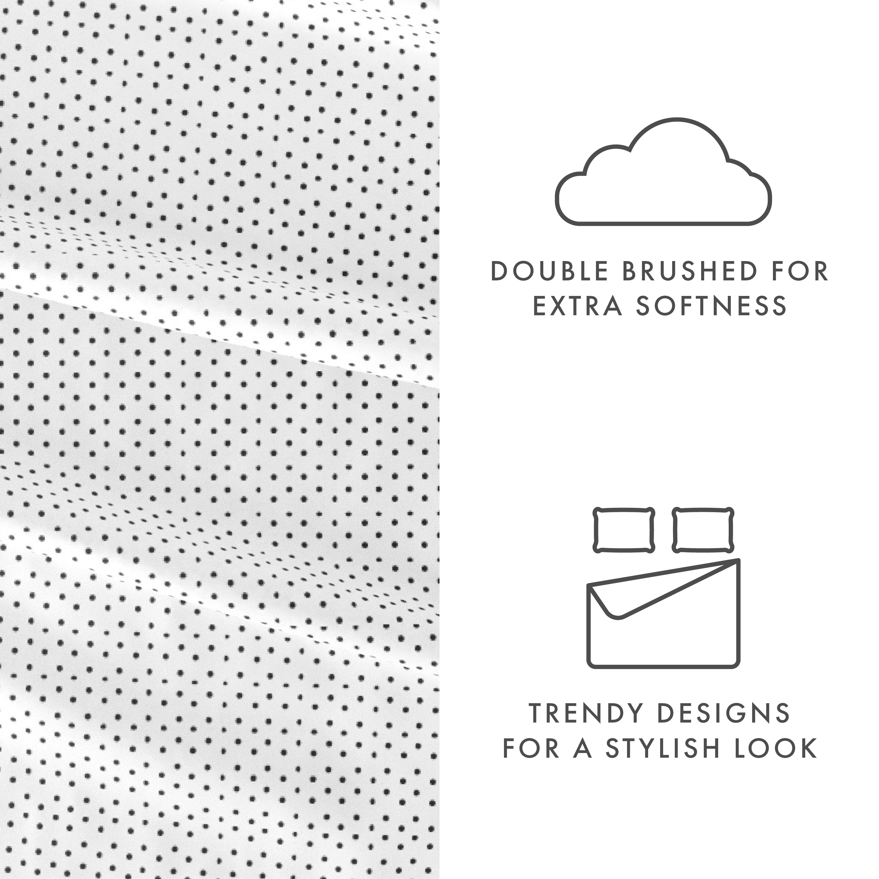 Stippled 4-Piece Patterned Sheet Set