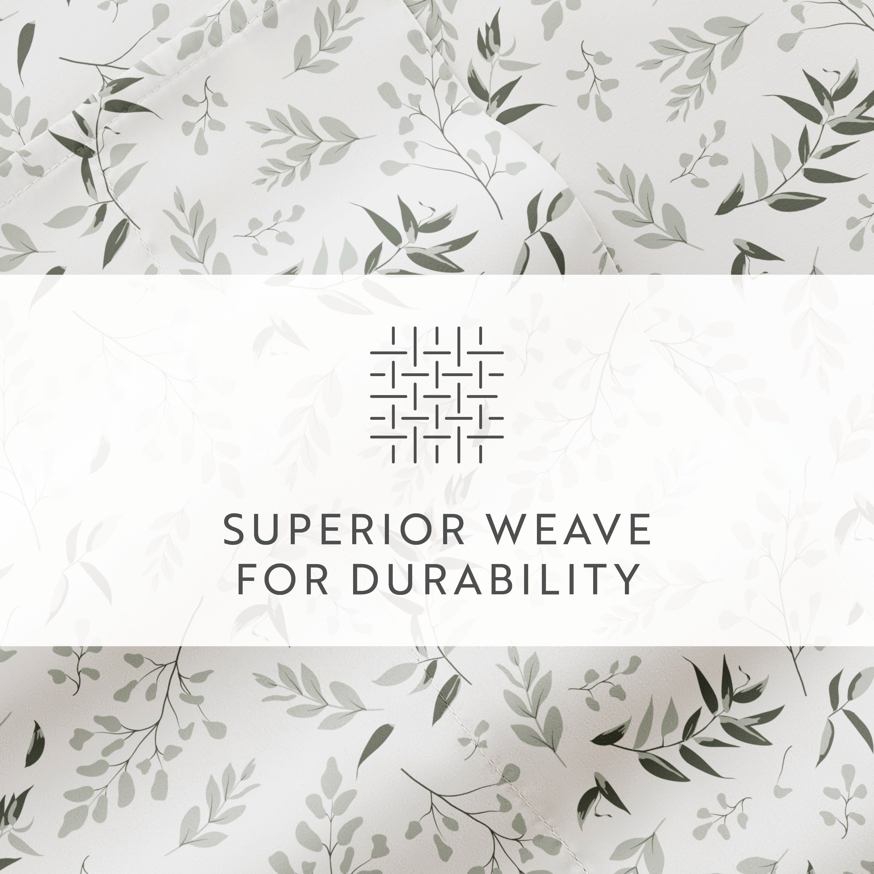 Tossed Foliage 4-Piece Patterned Sheet Set