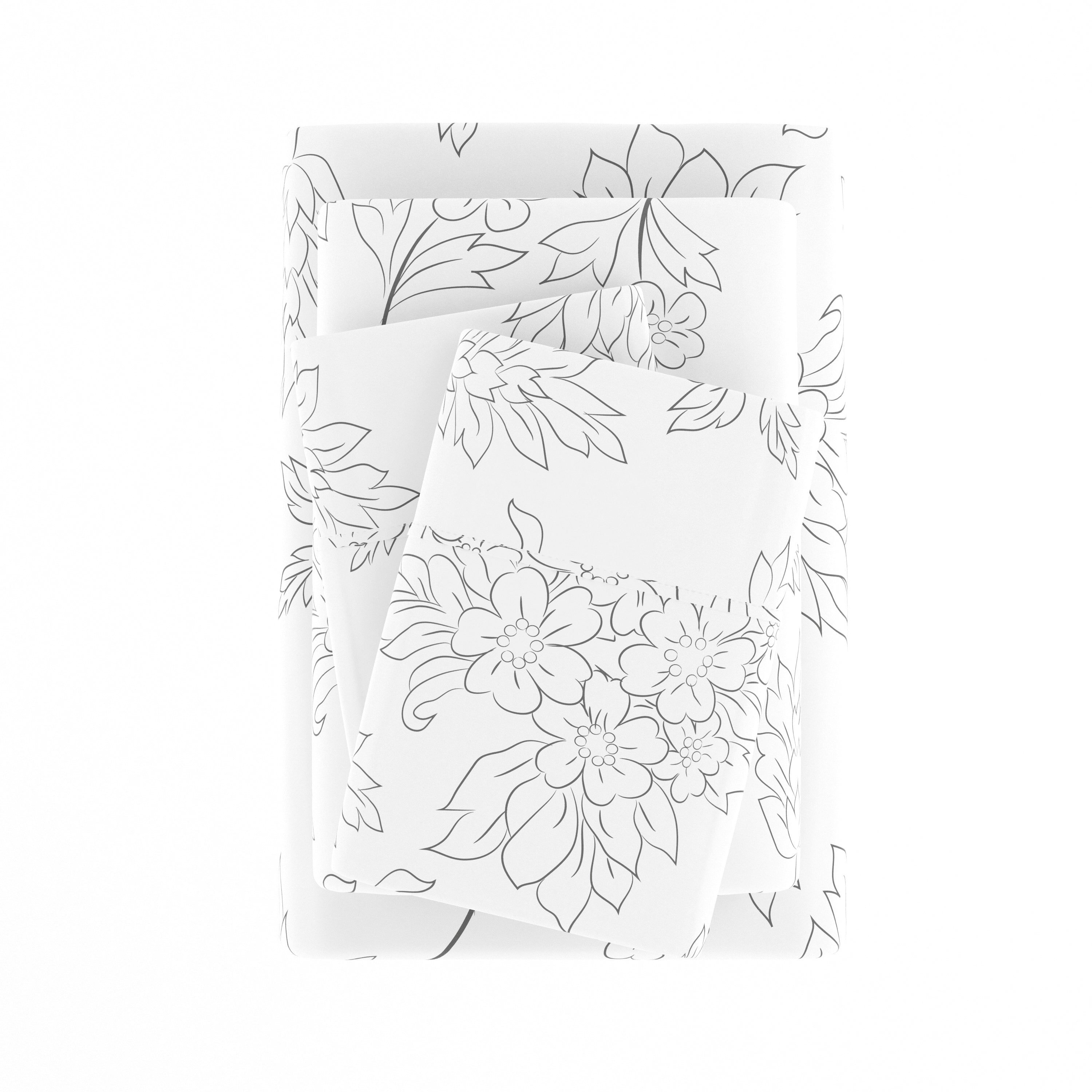 Vines 4-Piece Patterned Sheet Set