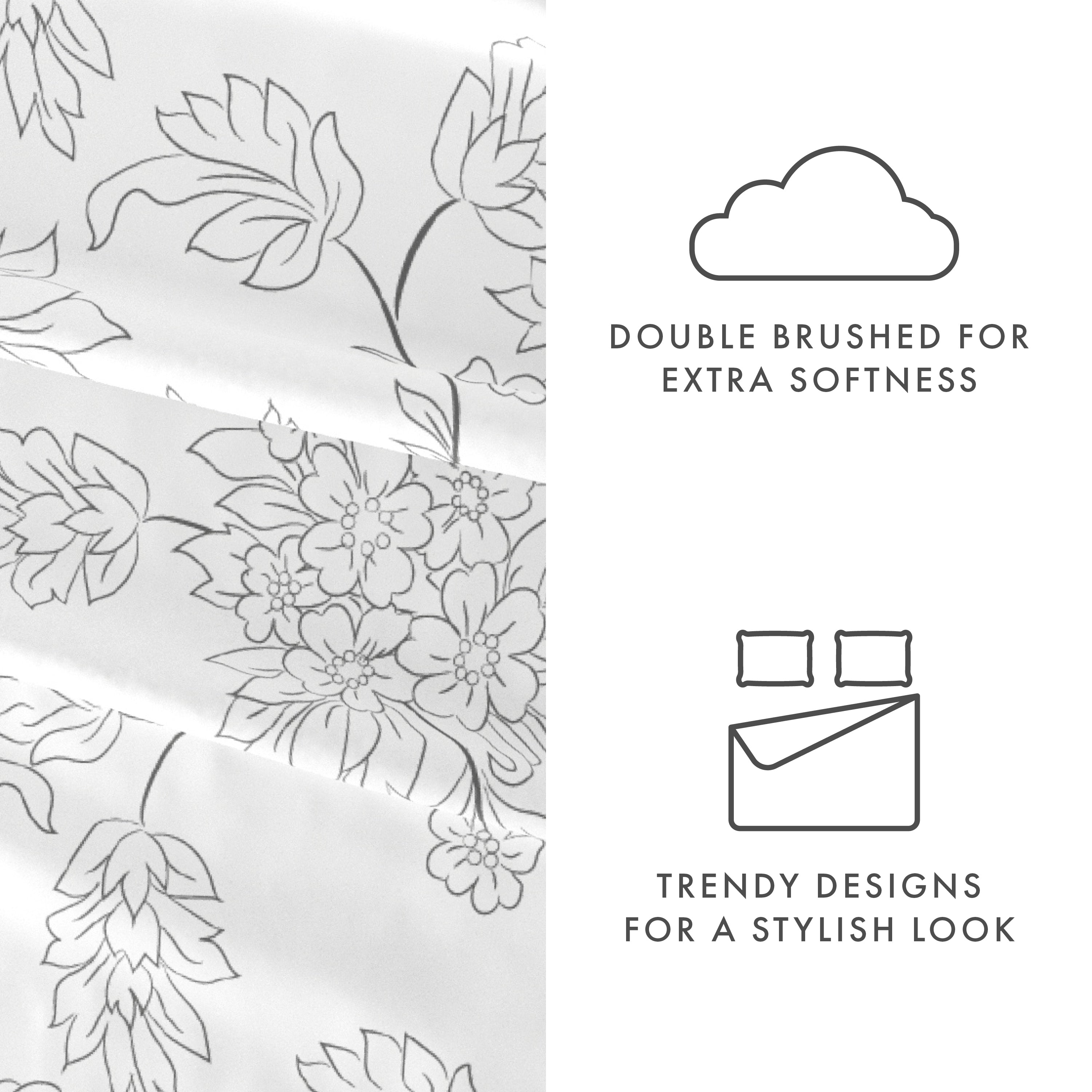 Vines 4-Piece Patterned Sheet Set
