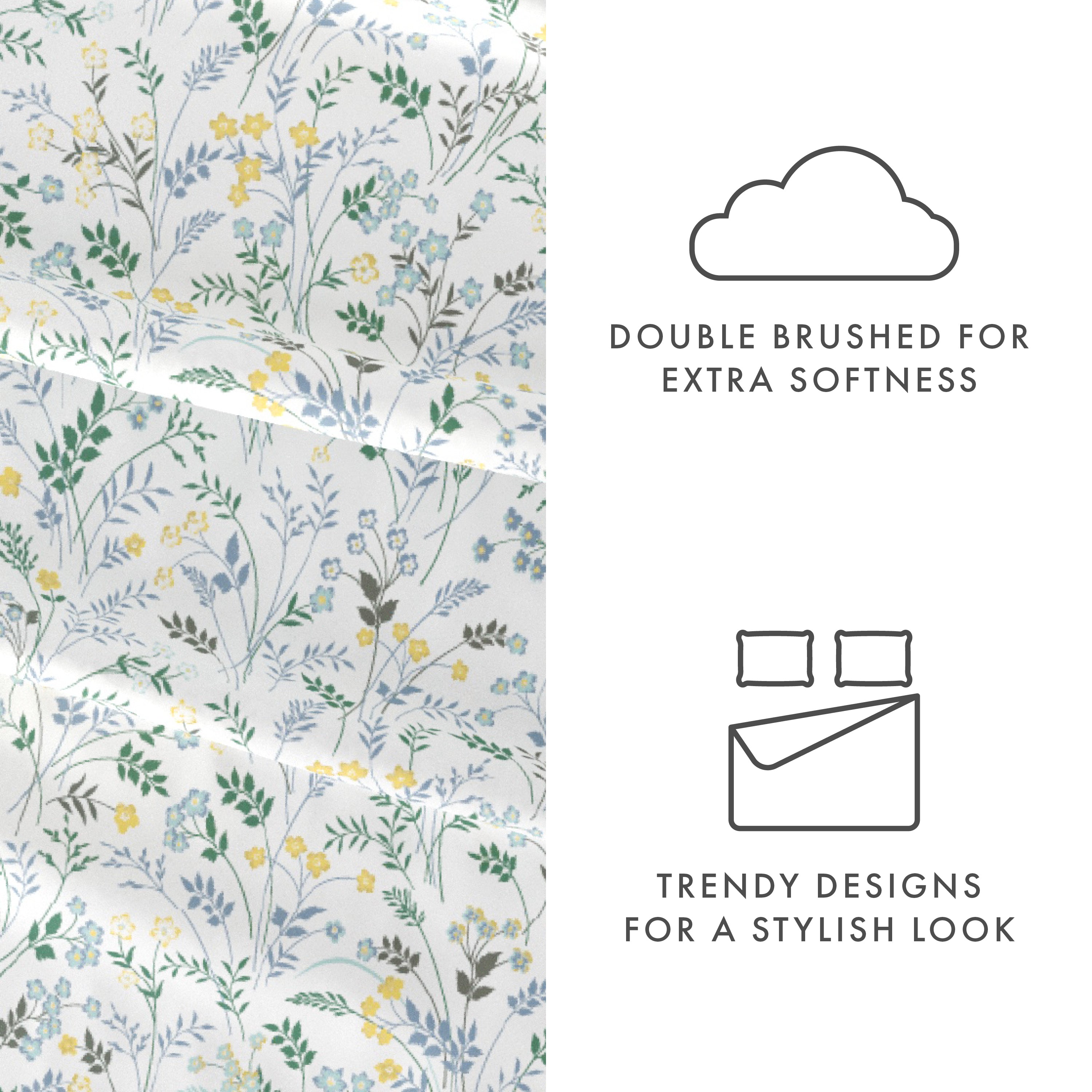 Wildflower 4-Piece Patterned Sheet Set
