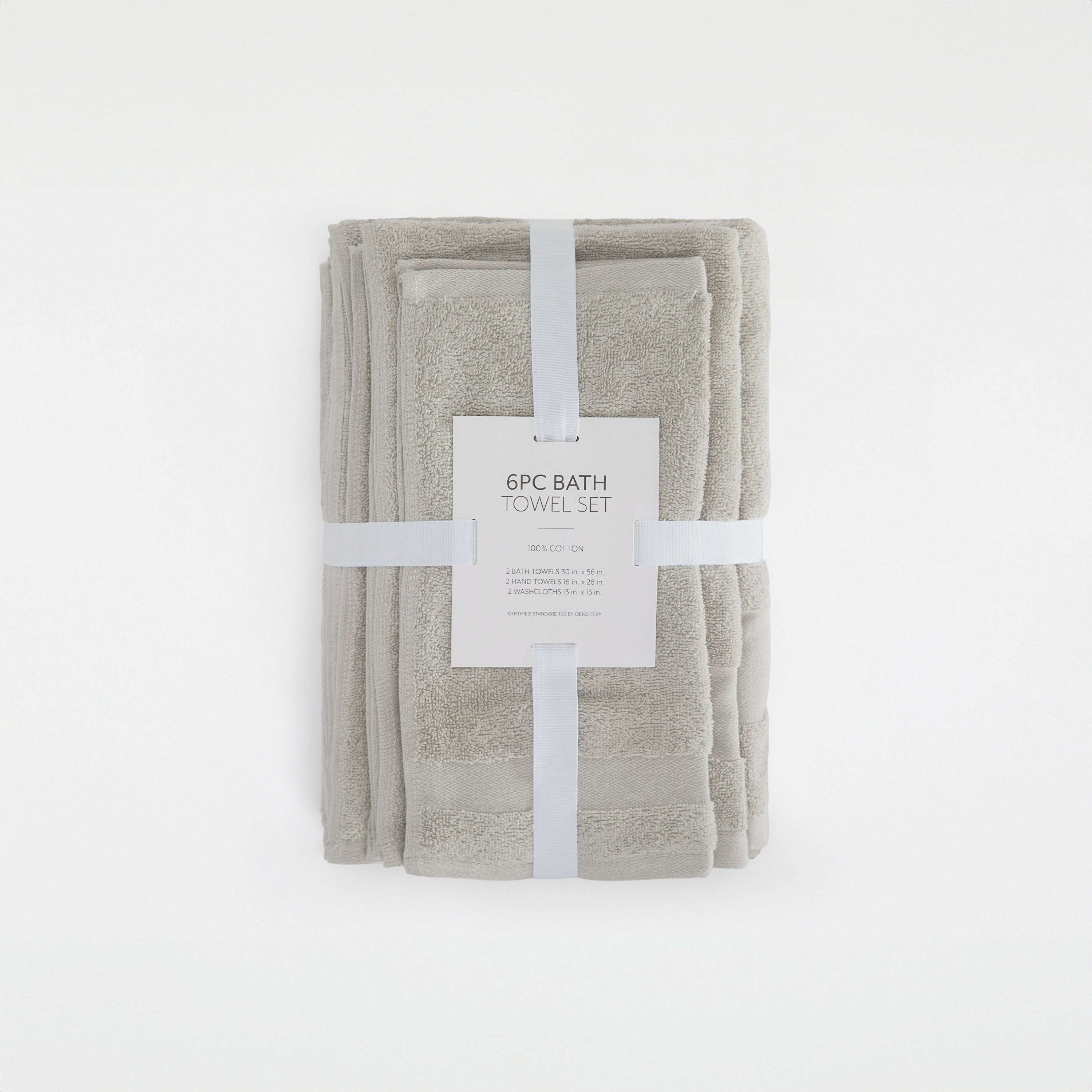 6-Piece Hotel-Quality 100% Cotton Bath Towel Set