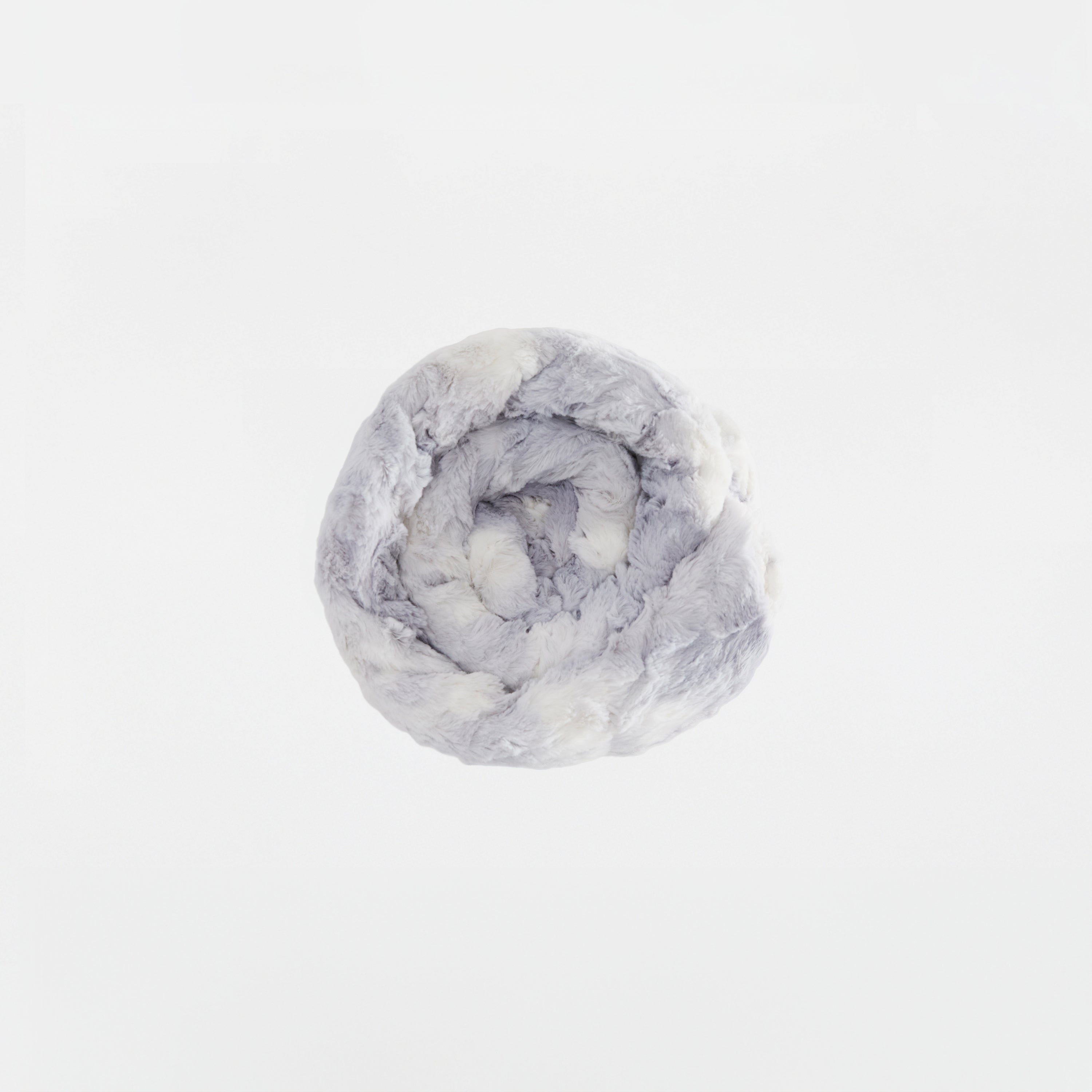 Faux Fur Light Gray Tie Dye Throw Blanket
